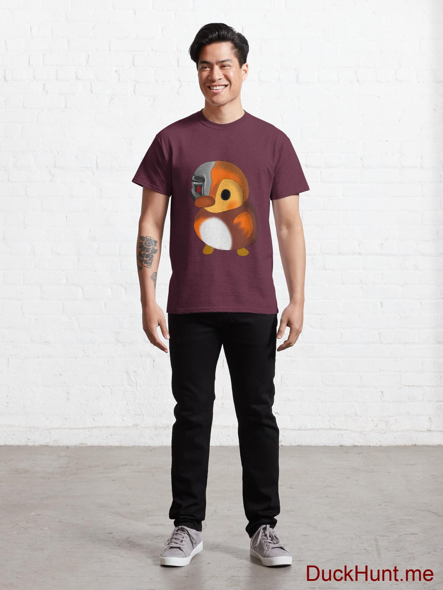Mechanical Duck Dark Red Classic T-Shirt (Front printed) alternative image 6