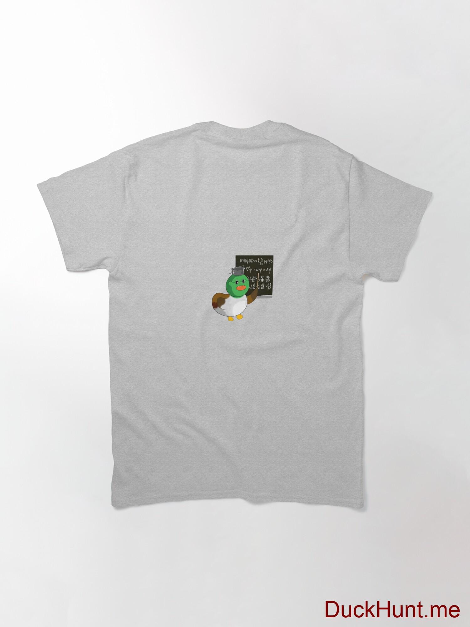 Prof Duck Heather Grey Classic T-Shirt (Back printed) alternative image 1