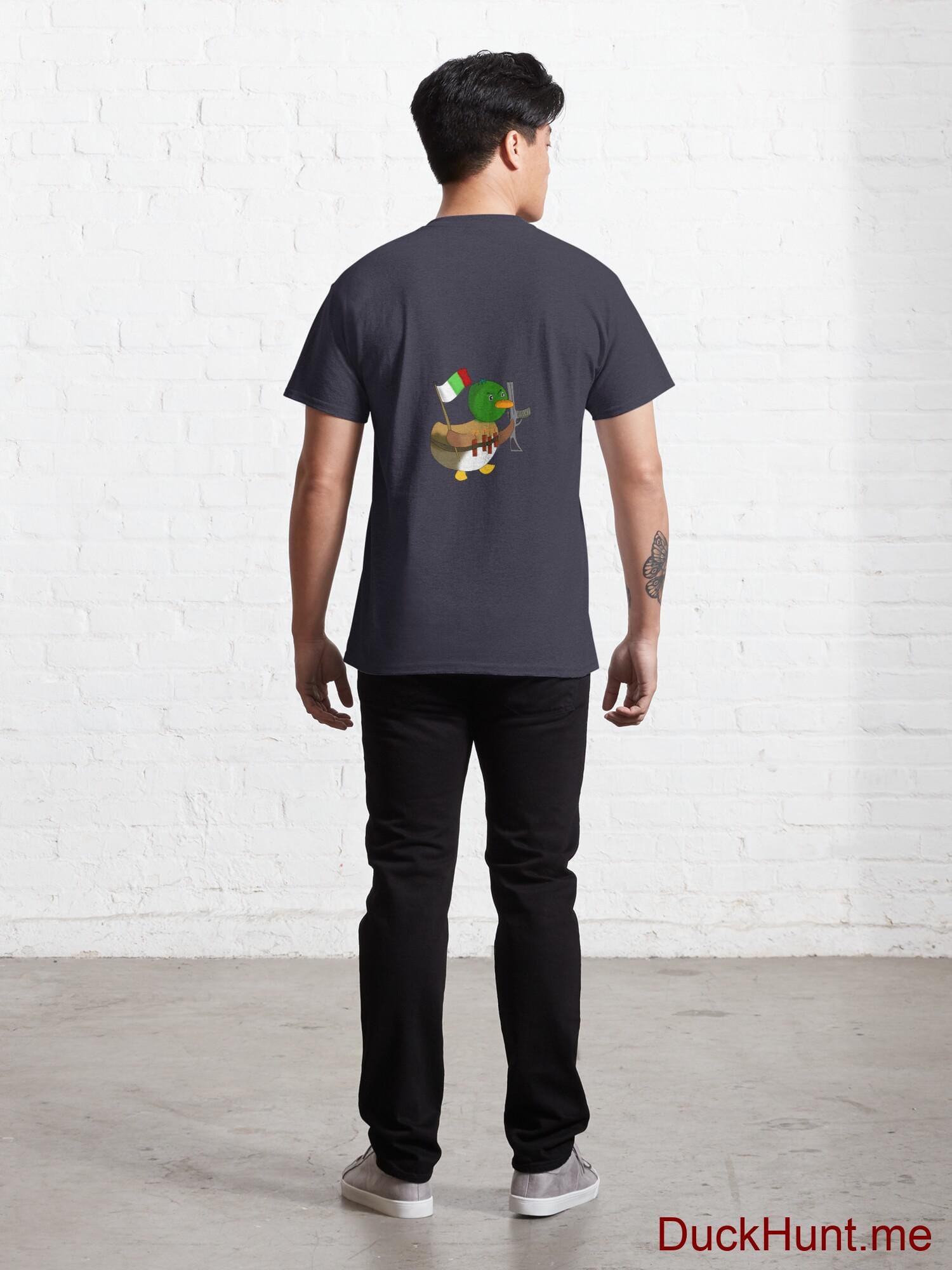 Kamikaze Duck Navy Classic T-Shirt (Back printed) alternative image 3