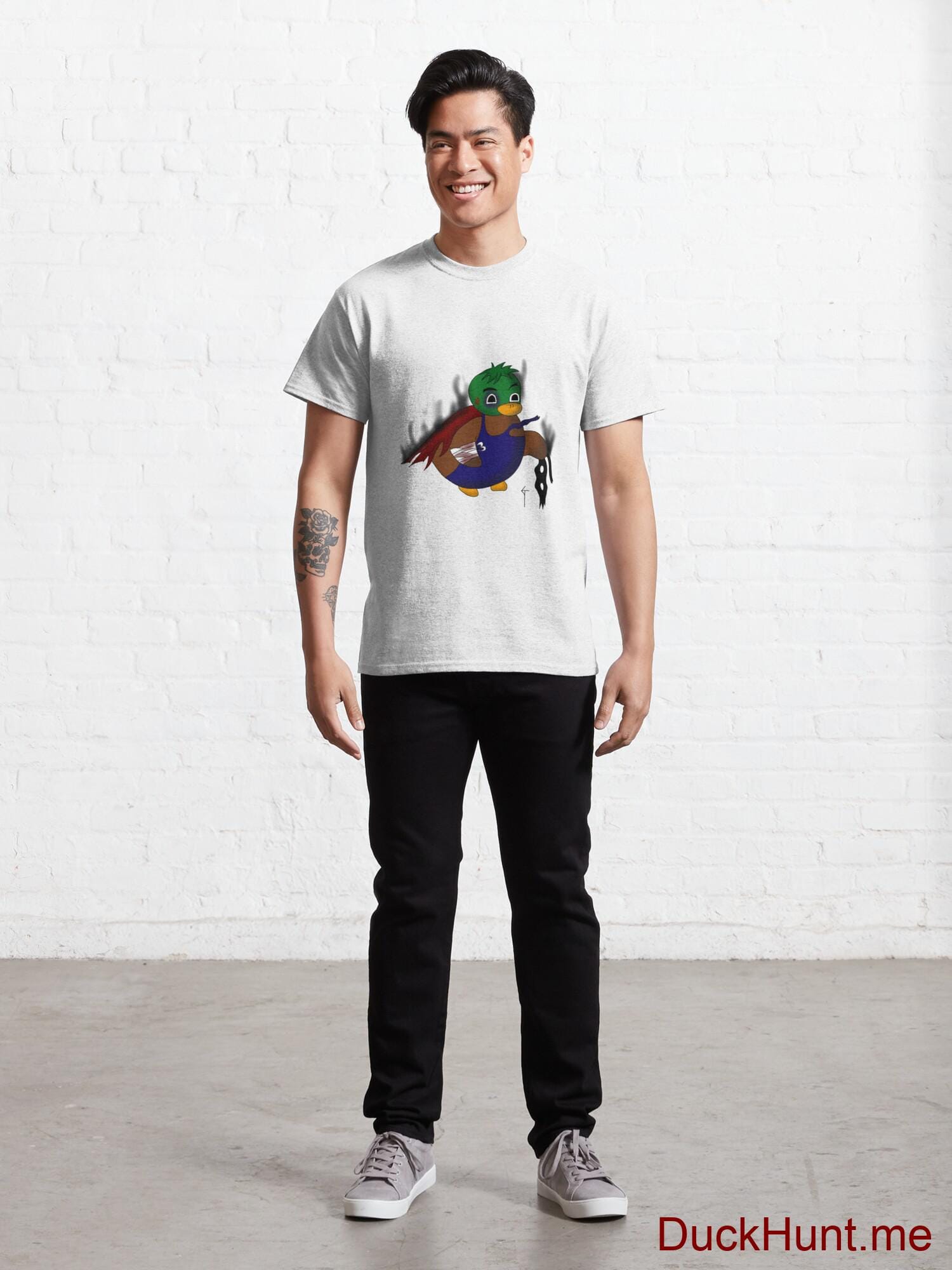 Dead Boss Duck (smoky) White Classic T-Shirt (Front printed) alternative image 6