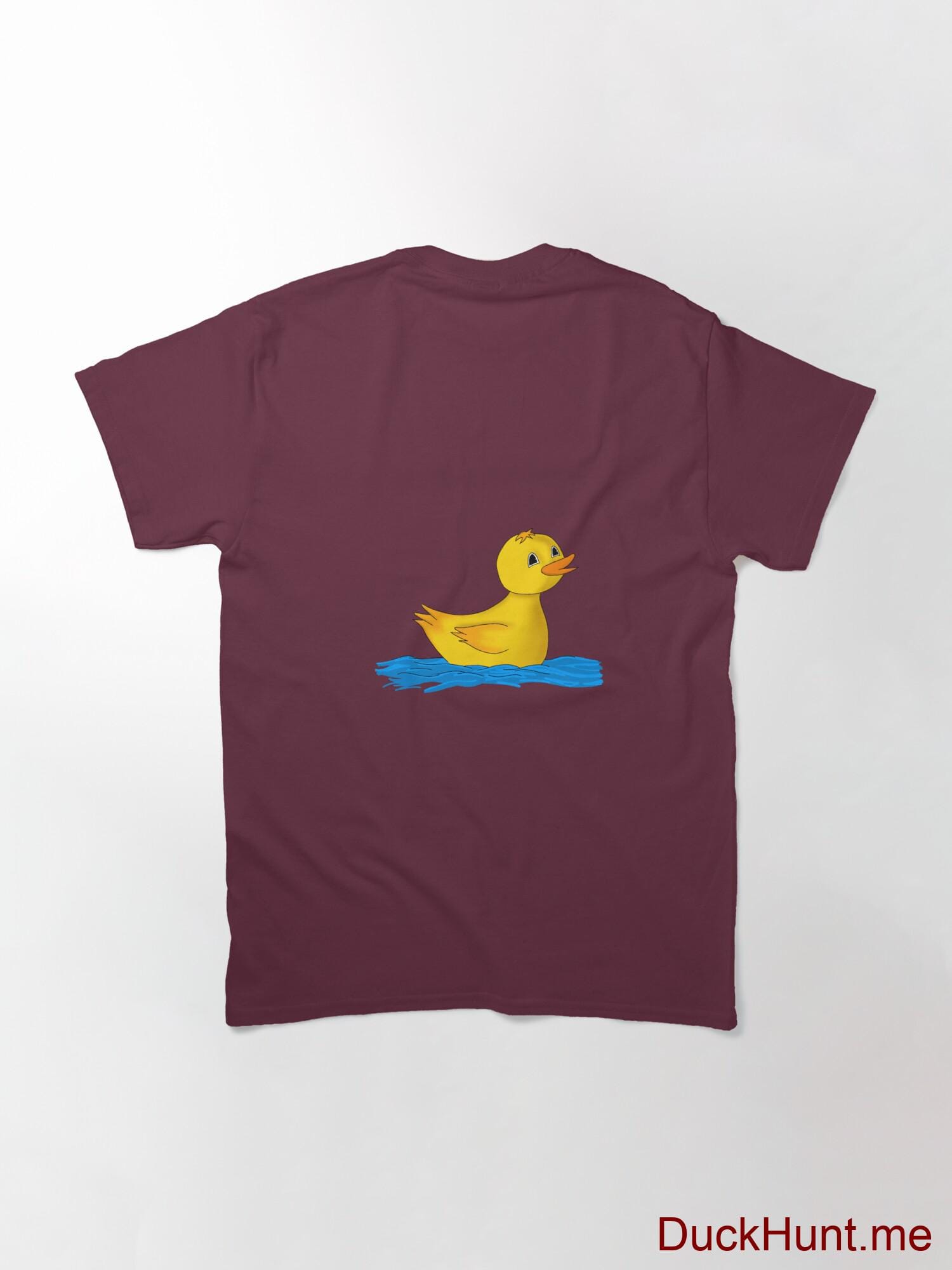 Plastic Duck Dark Red Classic T-Shirt (Back printed) alternative image 1