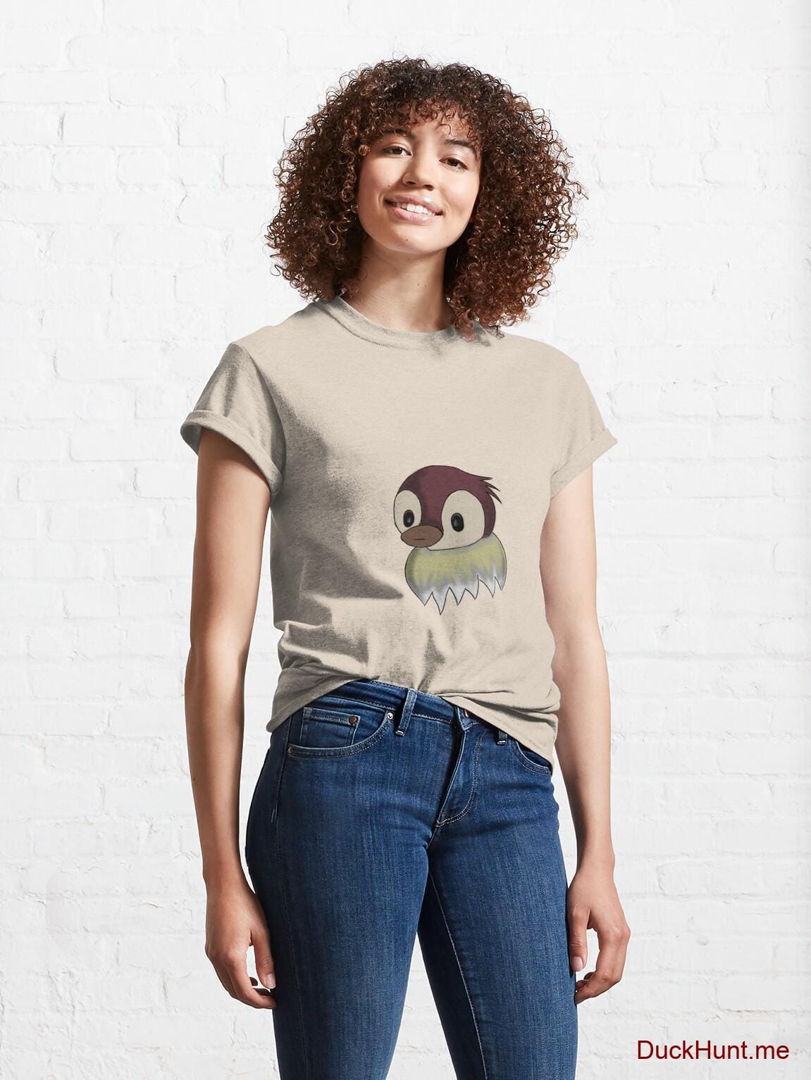 Ghost Duck (fogless) Creme Classic T-Shirt (Front printed) alternative image 3