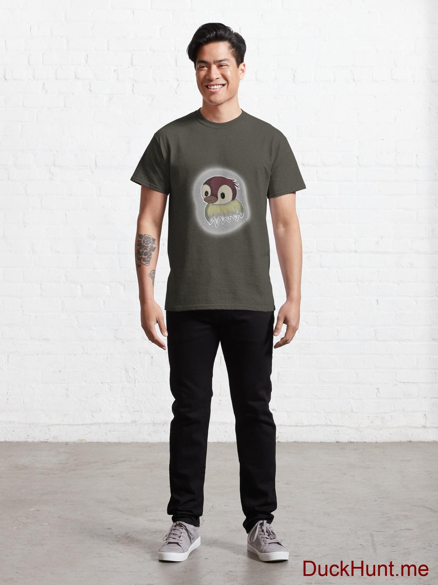 Ghost Duck (foggy) Army Classic T-Shirt (Front printed) alternative image 6