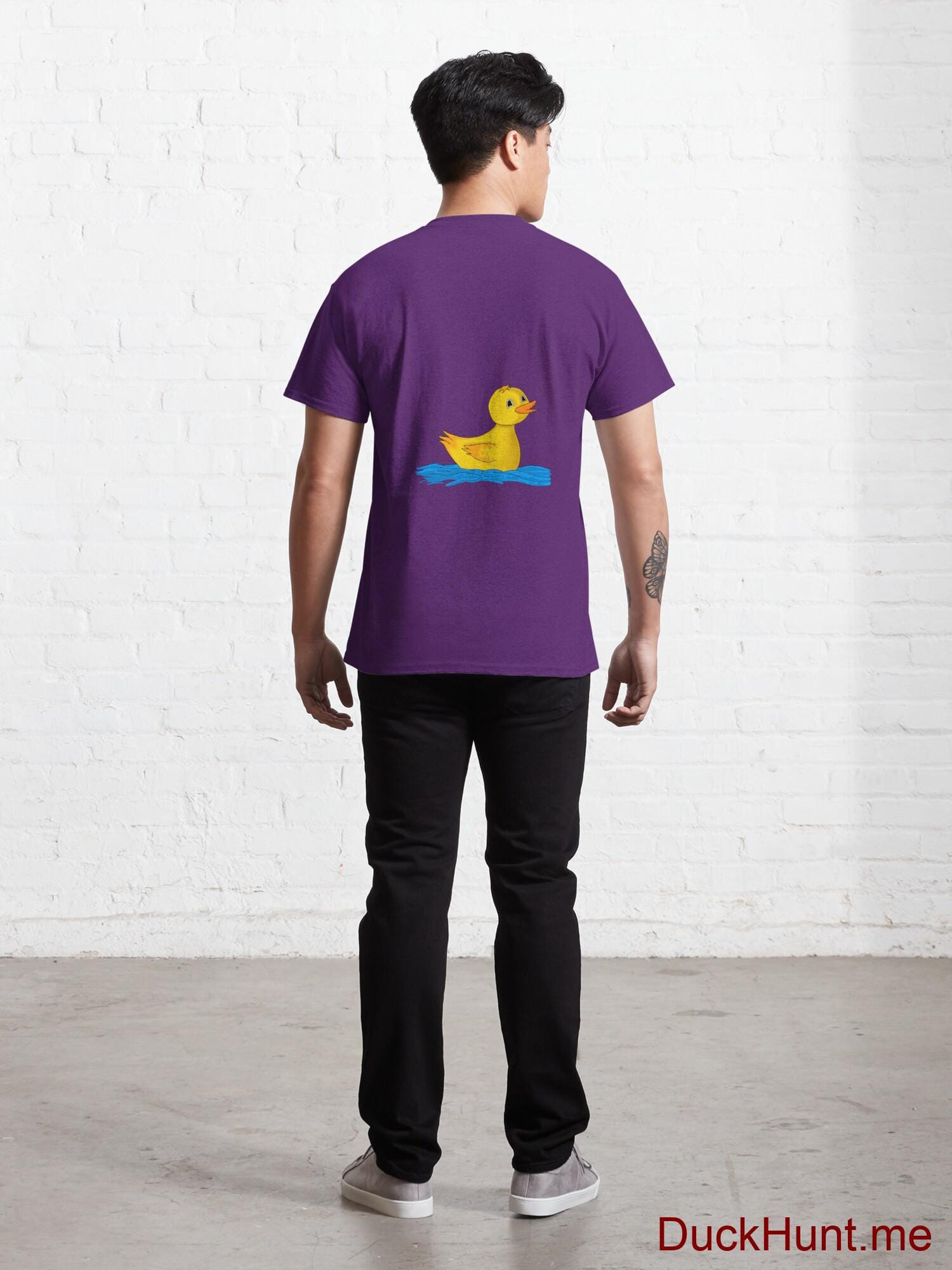 Plastic Duck Purple Classic T-Shirt (Back printed) alternative image 3