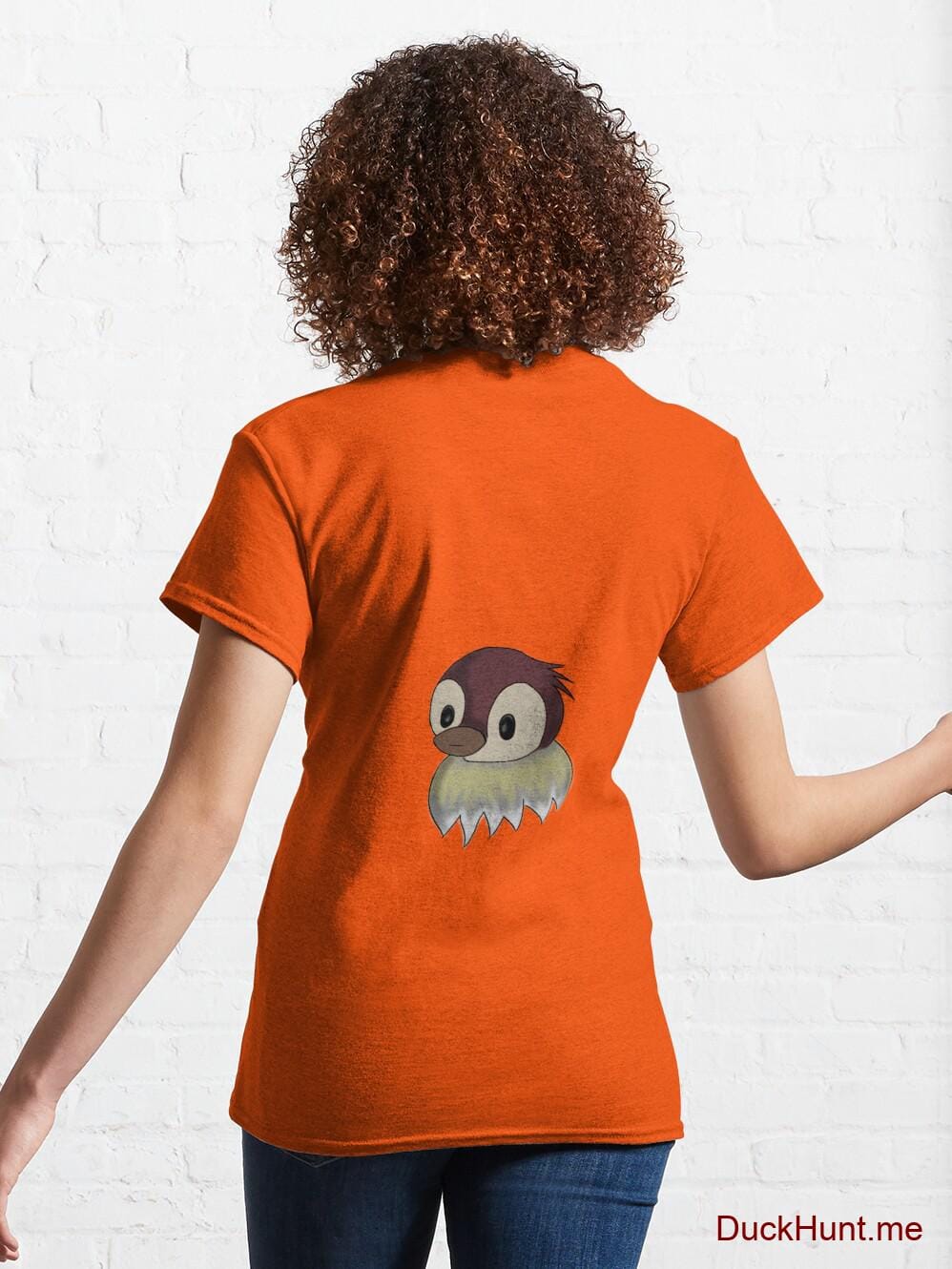 Ghost Duck (fogless) Orange Classic T-Shirt (Back printed) alternative image 4