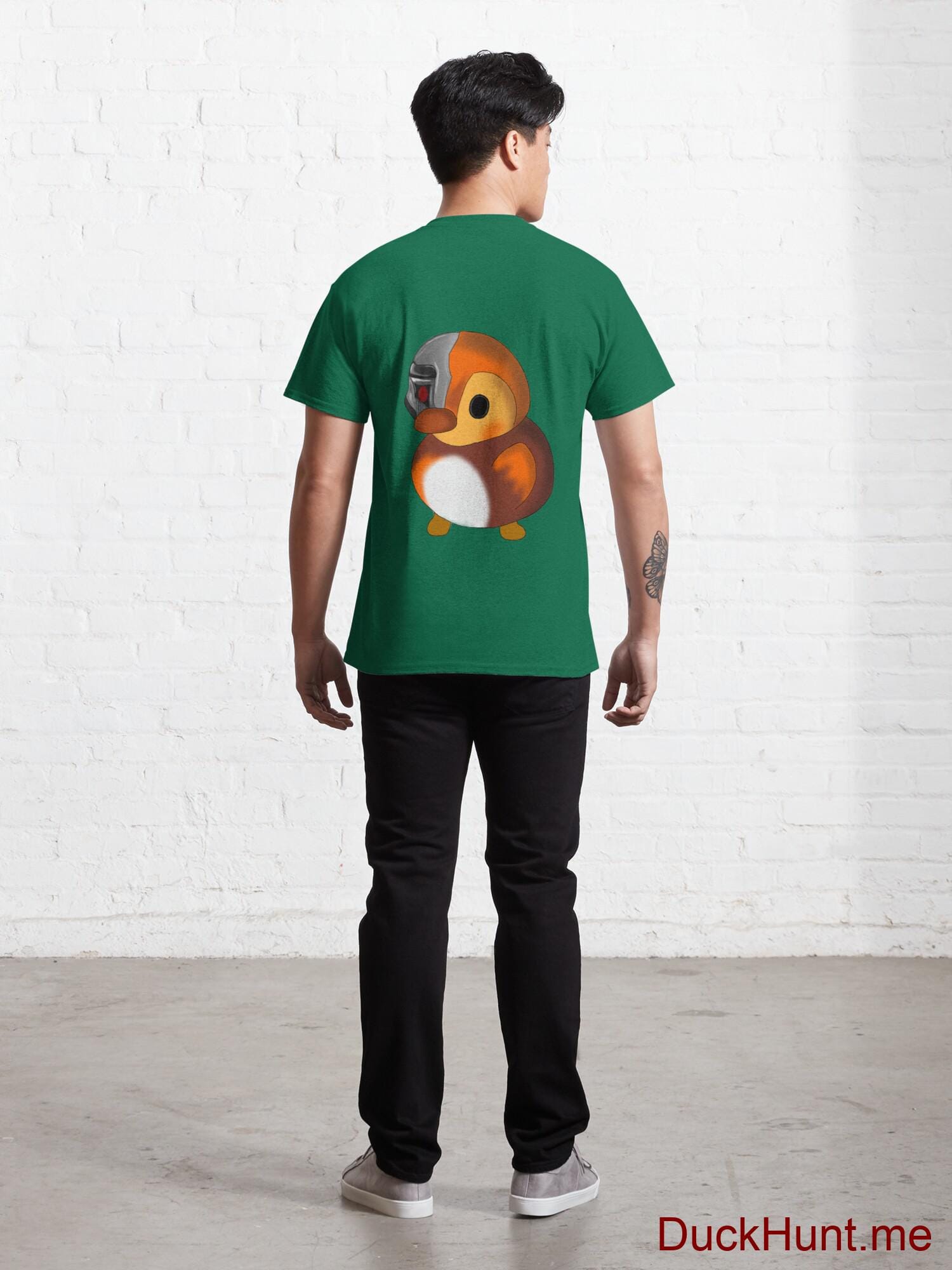 Mechanical Duck Green Classic T-Shirt (Back printed) alternative image 3