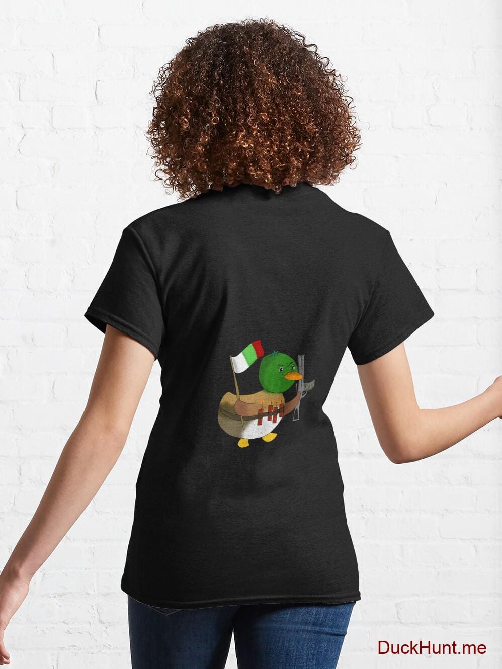 Kamikaze Duck Black Classic T-Shirt (Back printed) alternative image 4