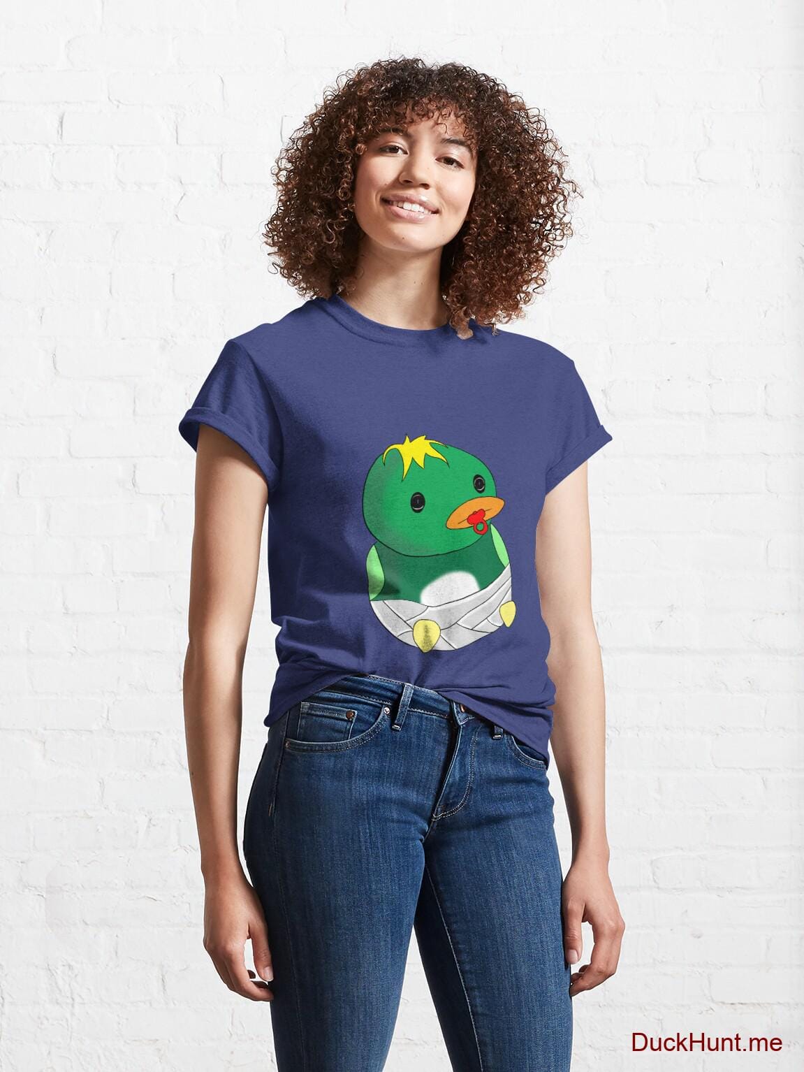 Baby duck Blue Classic T-Shirt (Front printed) alternative image 3