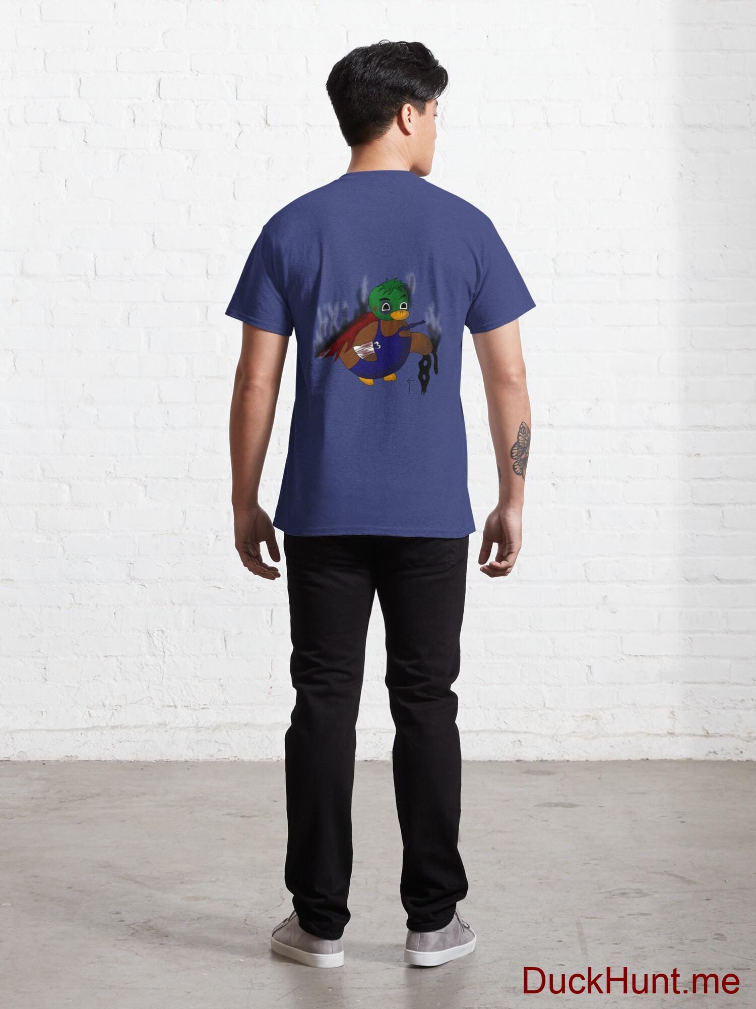 Dead Boss Duck (smoky) Blue Classic T-Shirt (Back printed) alternative image 3