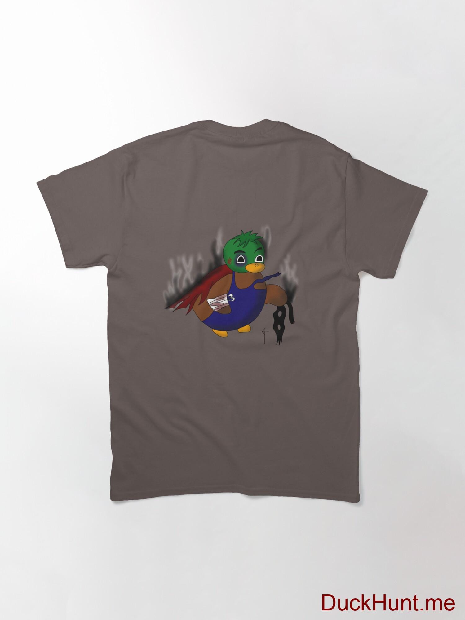 Dead Boss Duck (smoky) Dark Grey Classic T-Shirt (Back printed) alternative image 1