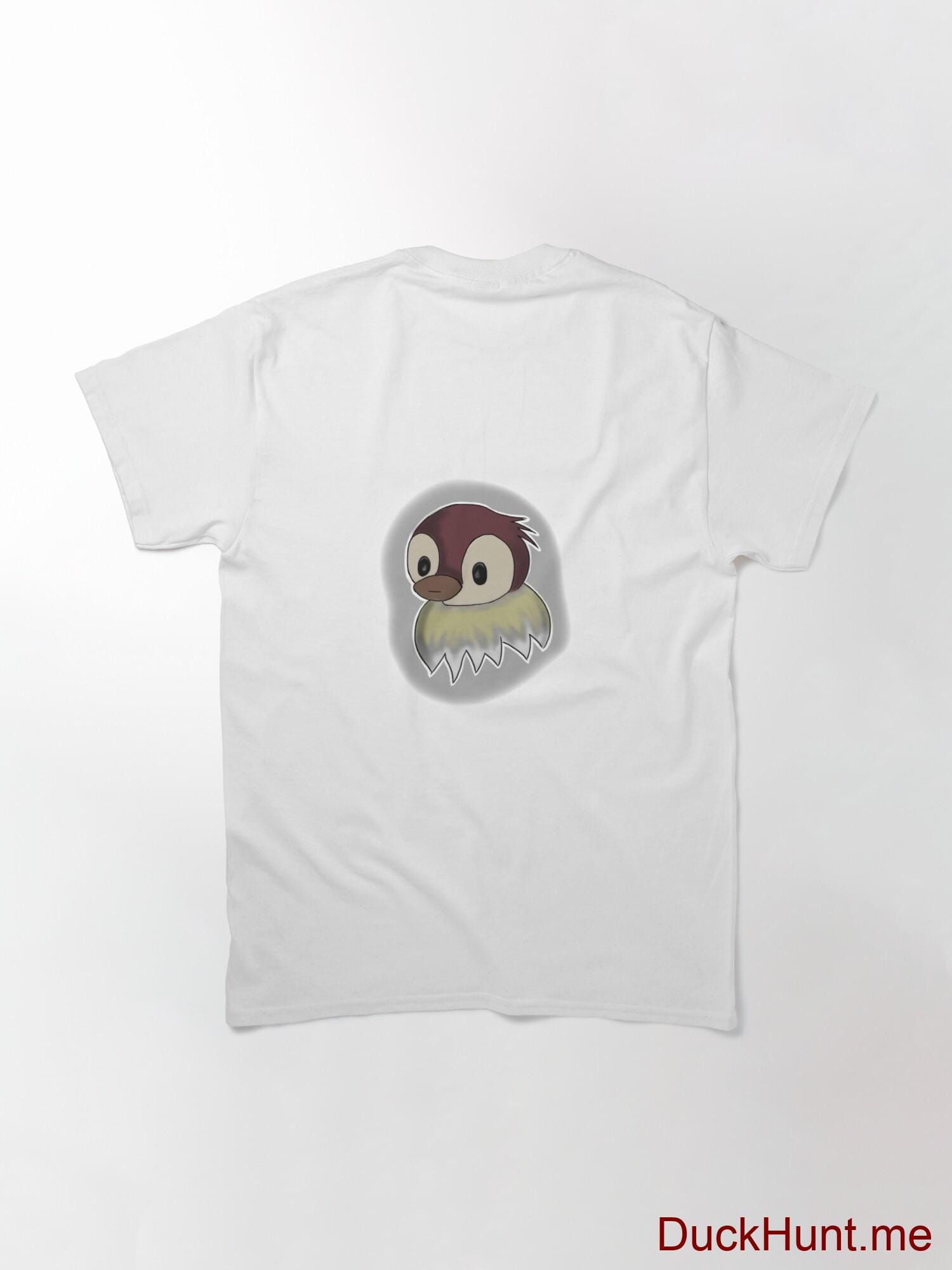 Ghost Duck (foggy) White Classic T-Shirt (Back printed) alternative image 1