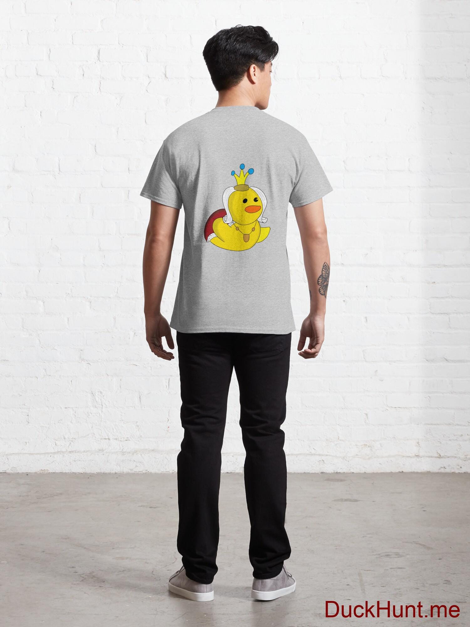 Royal Duck Heather Grey Classic T-Shirt (Back printed) alternative image 3