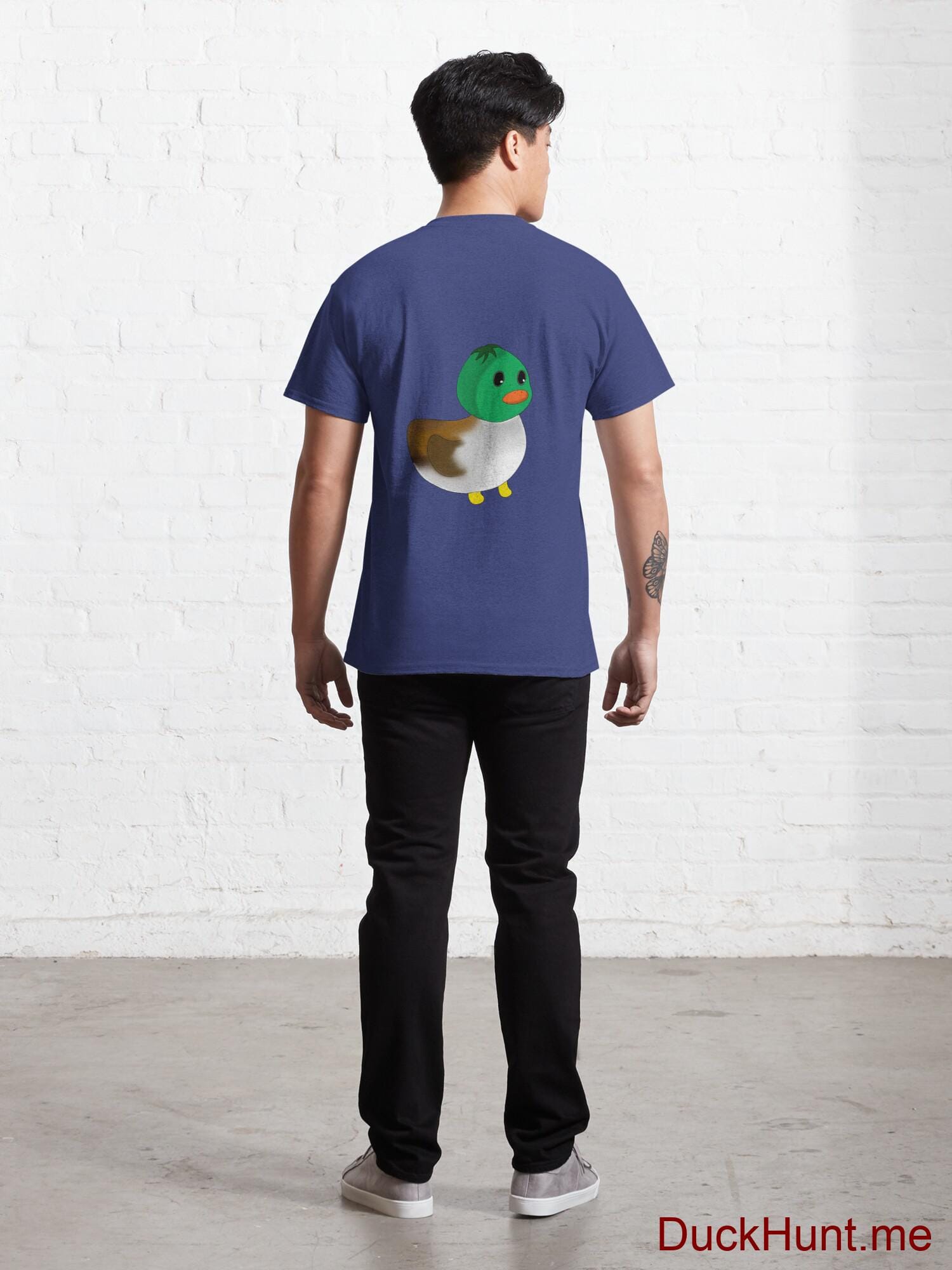 Normal Duck Blue Classic T-Shirt (Back printed) alternative image 3