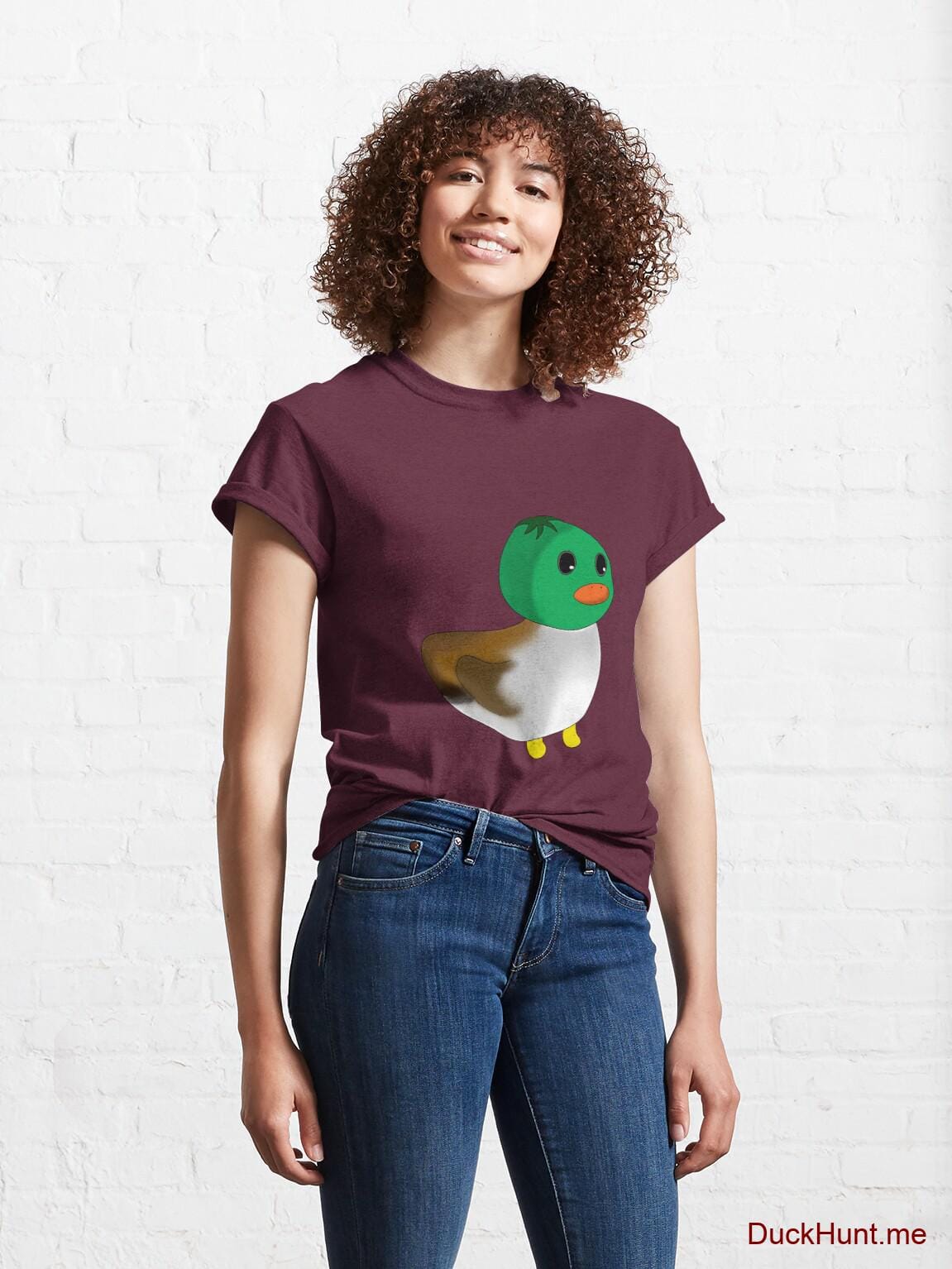 Normal Duck Dark Red Classic T-Shirt (Front printed) alternative image 3