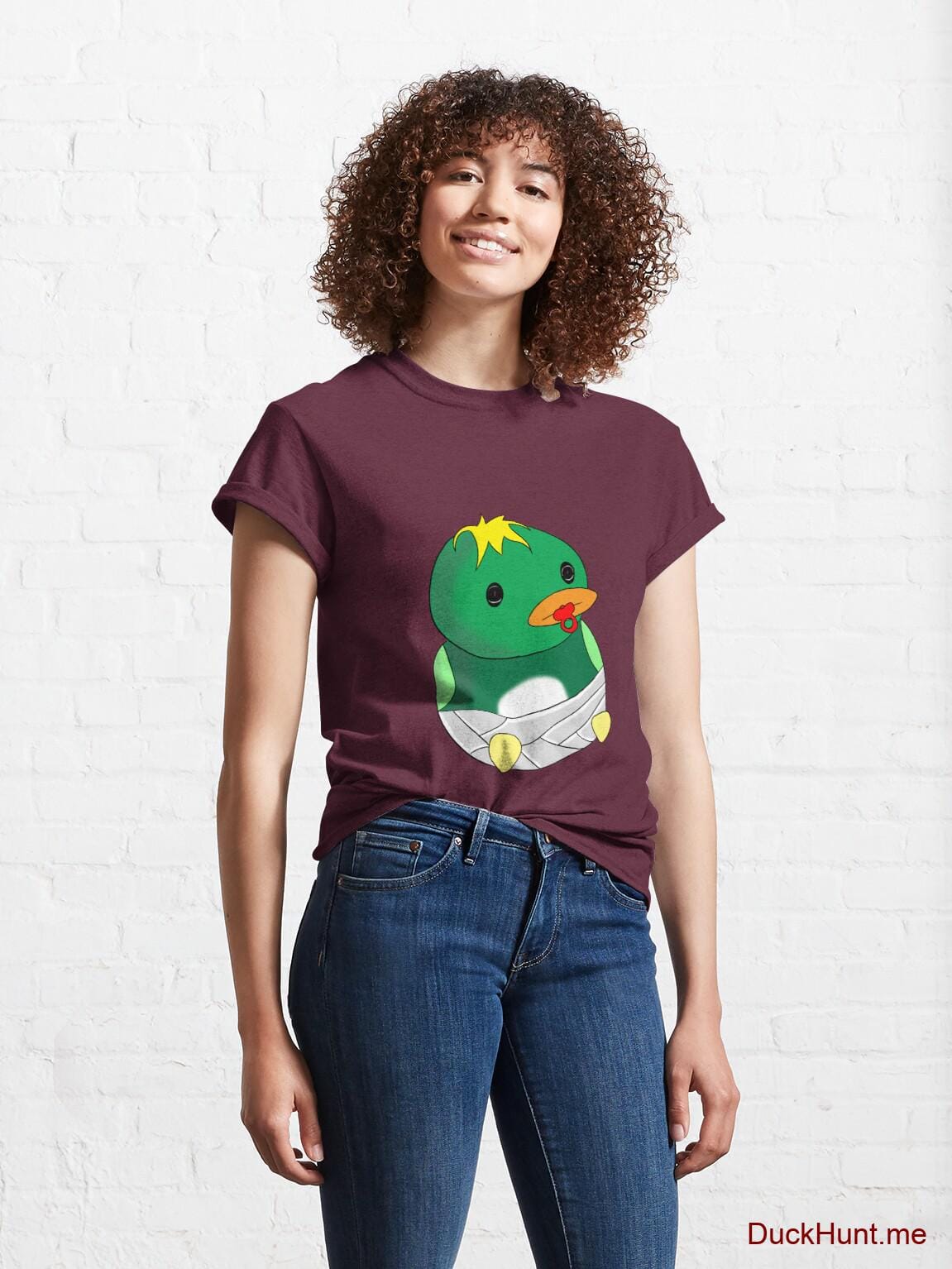 Baby duck Dark Red Classic T-Shirt (Front printed) alternative image 3