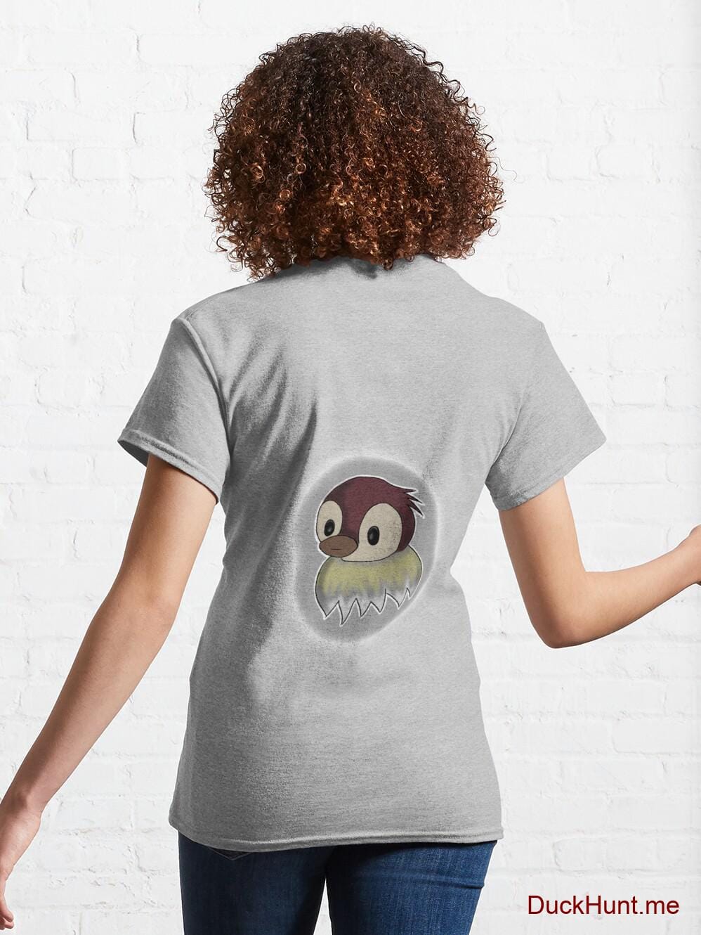 Ghost Duck (foggy) Heather Grey Classic T-Shirt (Back printed) alternative image 4