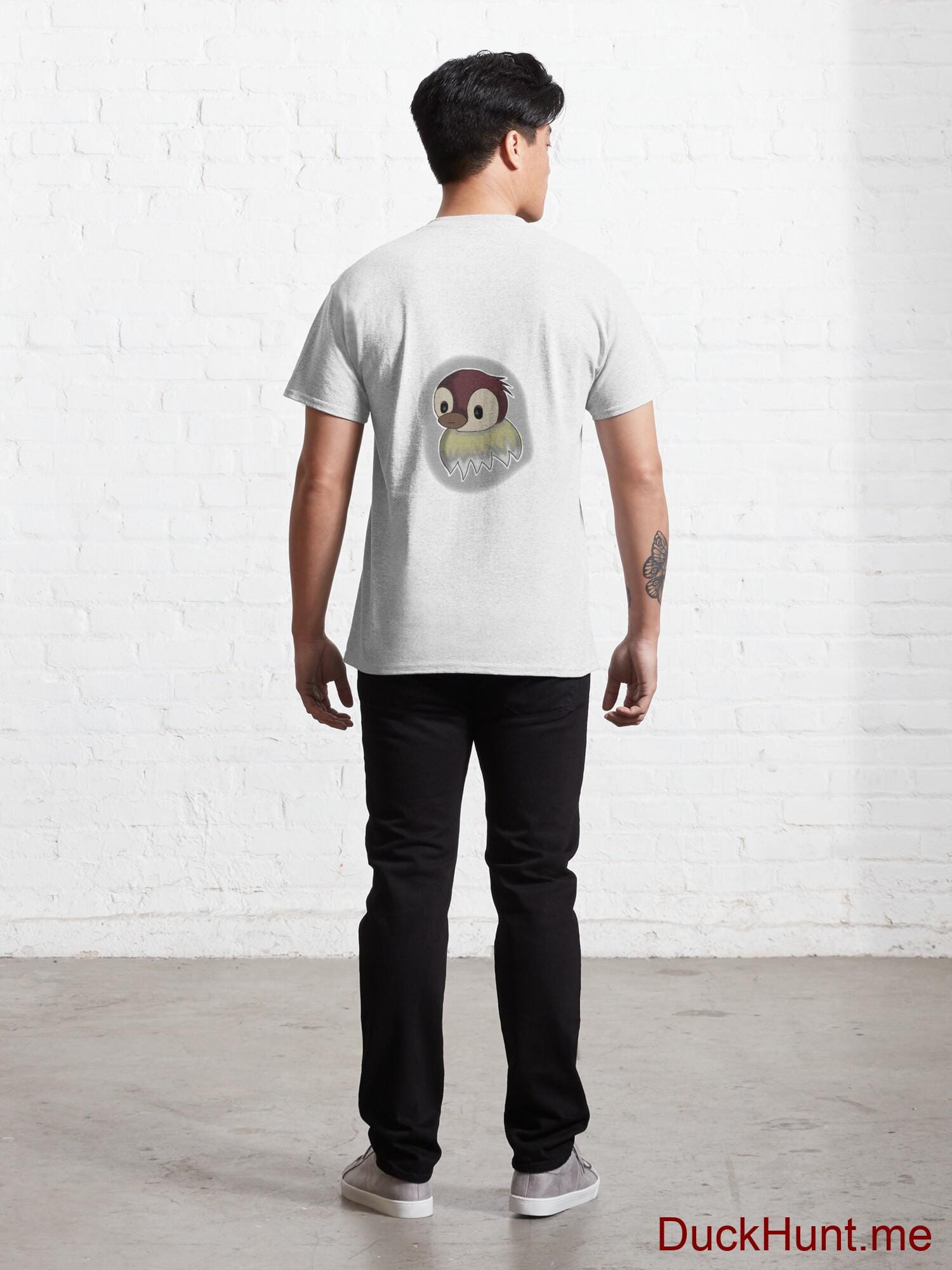 Ghost Duck (foggy) White Classic T-Shirt (Back printed) alternative image 3