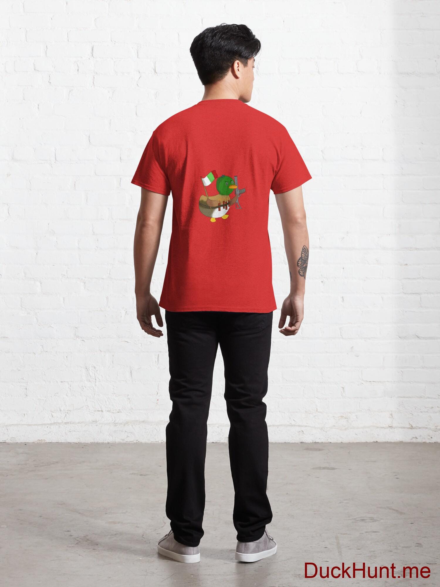 Kamikaze Duck Red Classic T-Shirt (Back printed) alternative image 3