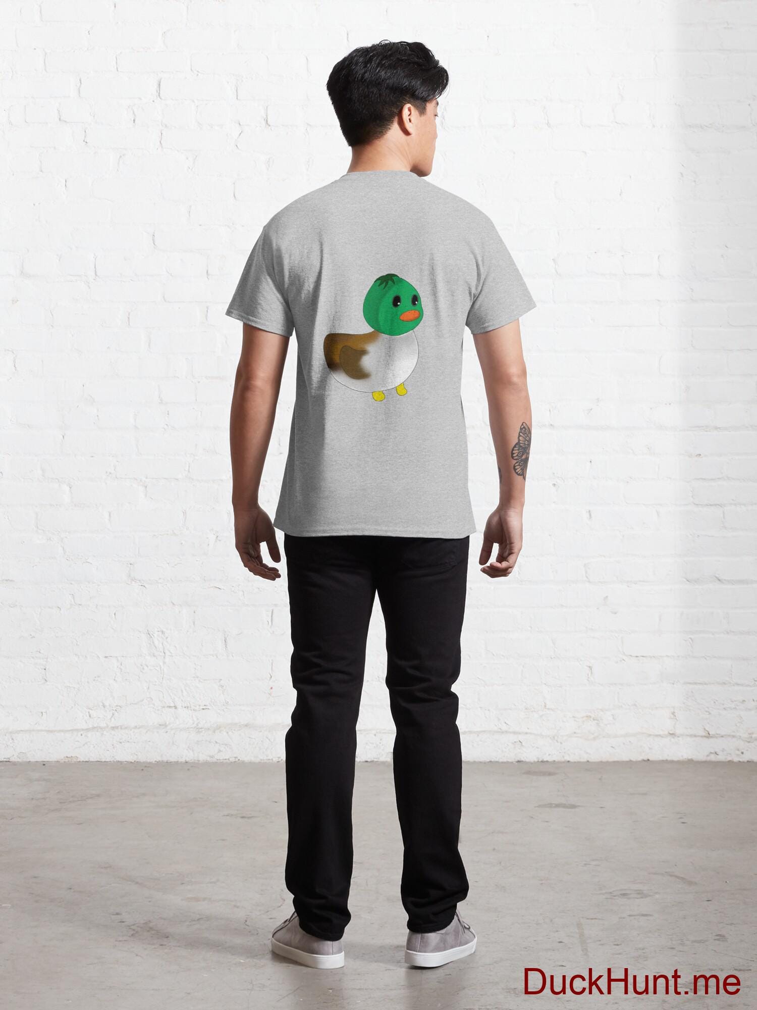 Normal Duck Heather Grey Classic T-Shirt (Back printed) alternative image 3