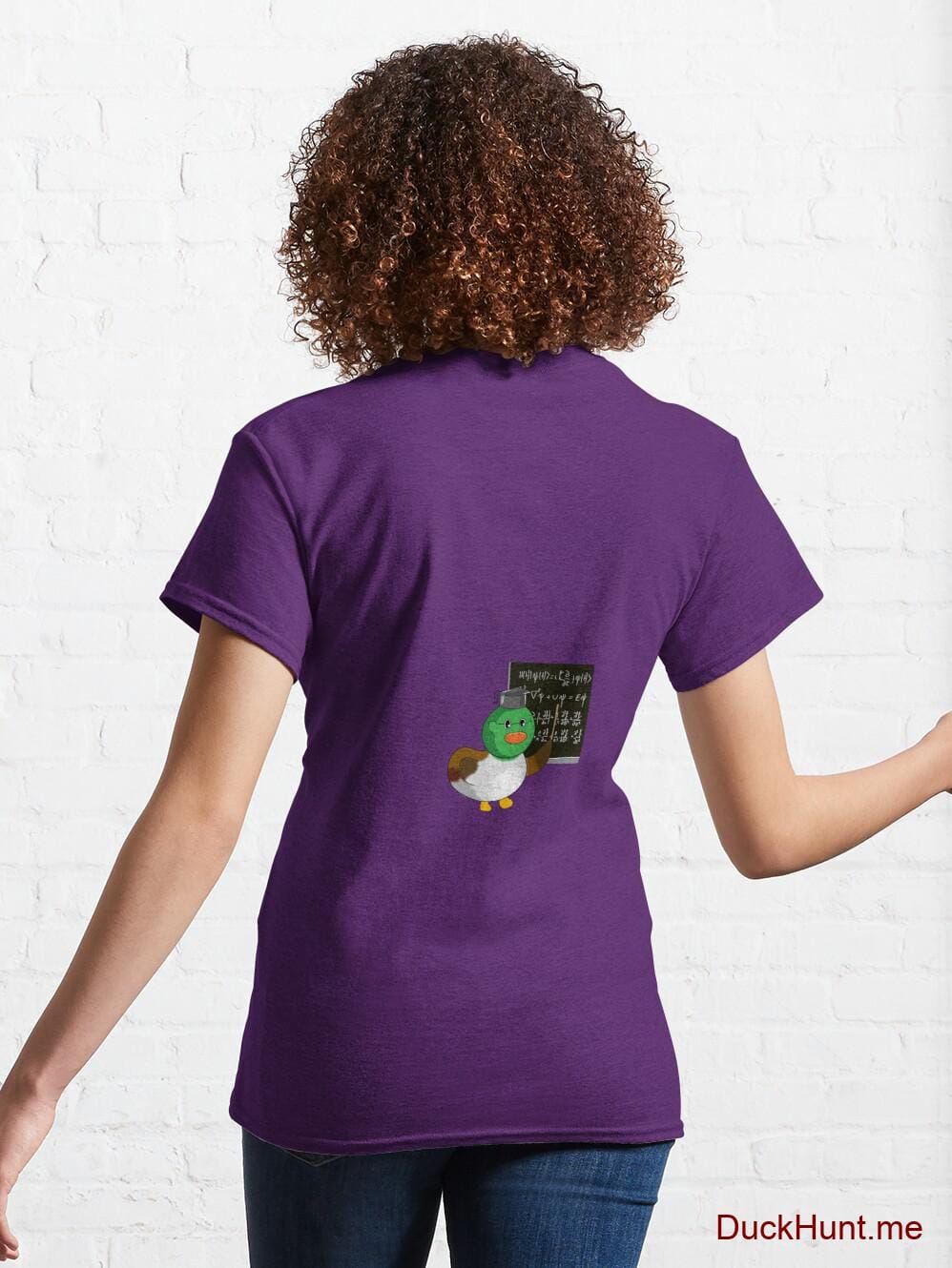 Prof Duck Purple Classic T-Shirt (Back printed) alternative image 4
