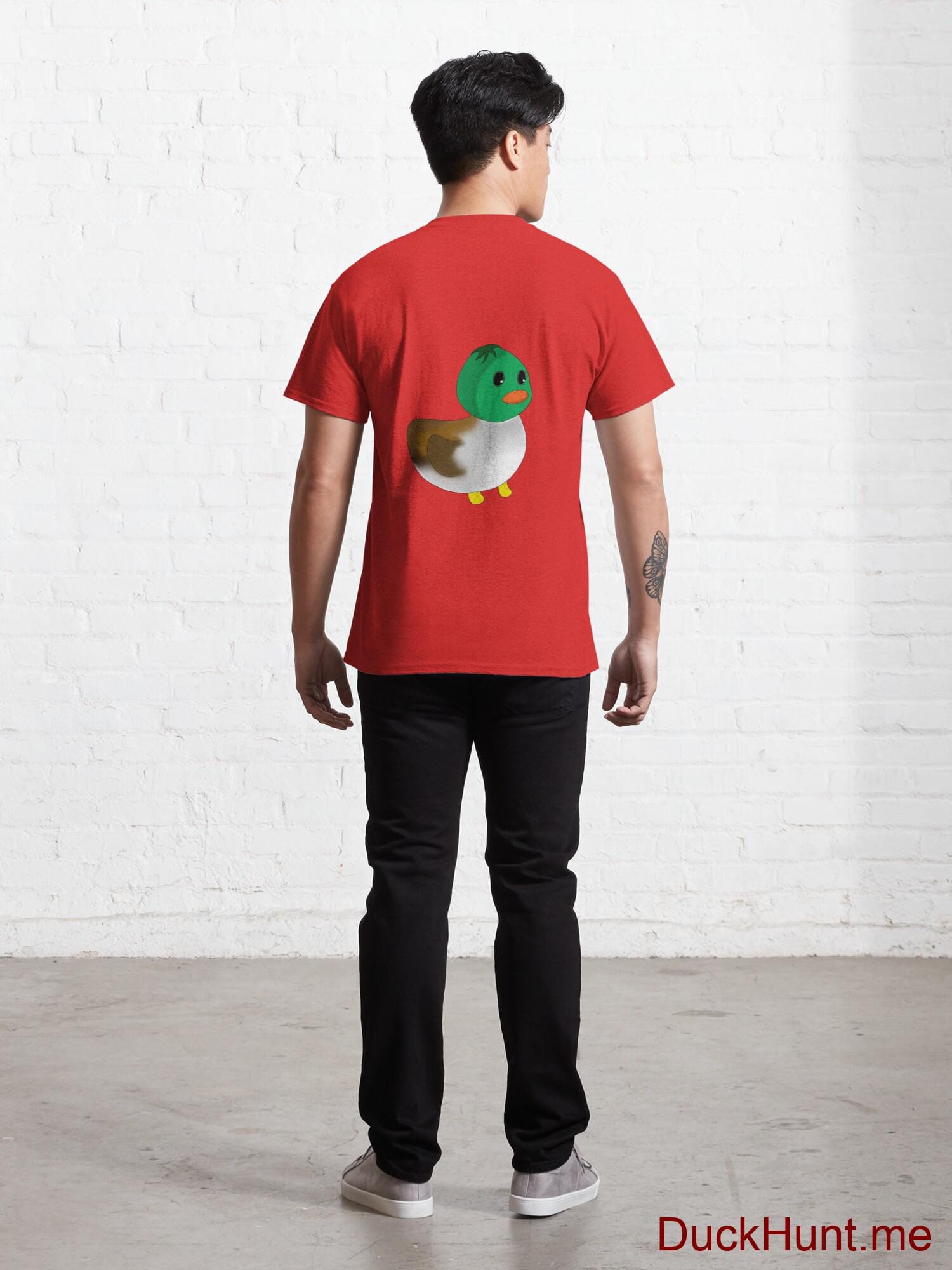 Normal Duck Red Classic T-Shirt (Back printed) alternative image 3
