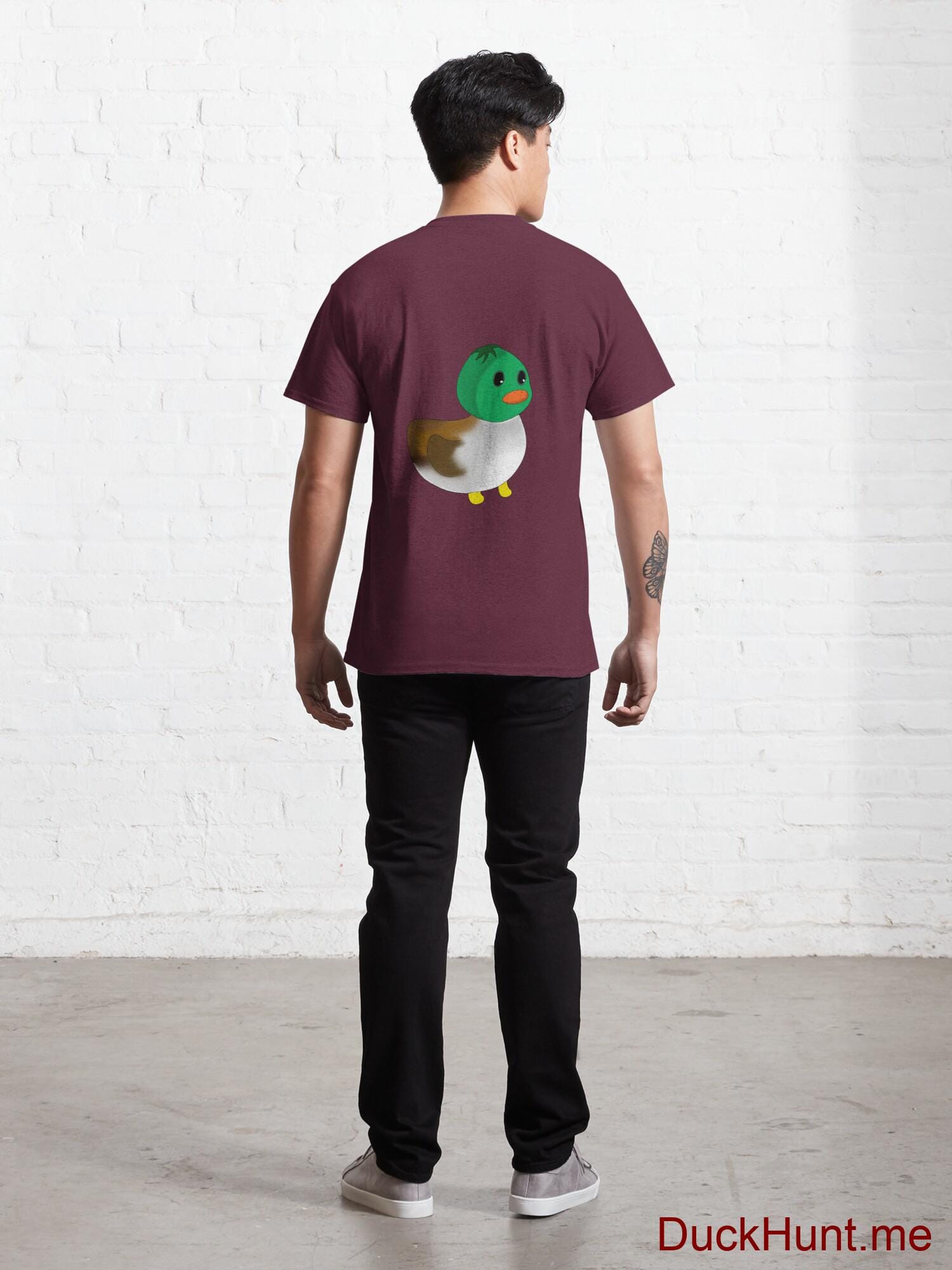 Normal Duck Dark Red Classic T-Shirt (Back printed) alternative image 3