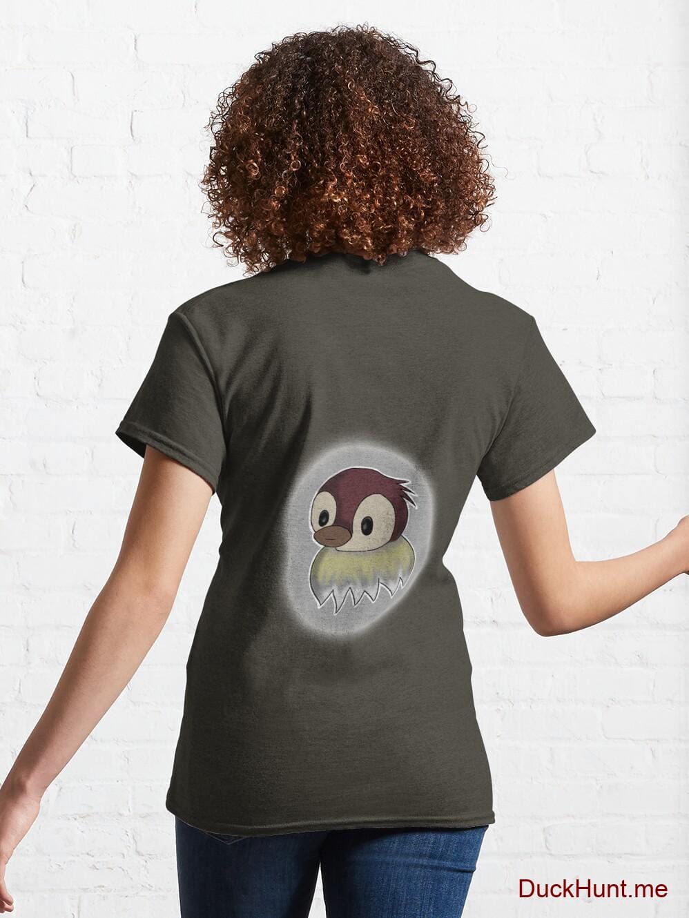 Ghost Duck (foggy) Army Classic T-Shirt (Back printed) alternative image 4