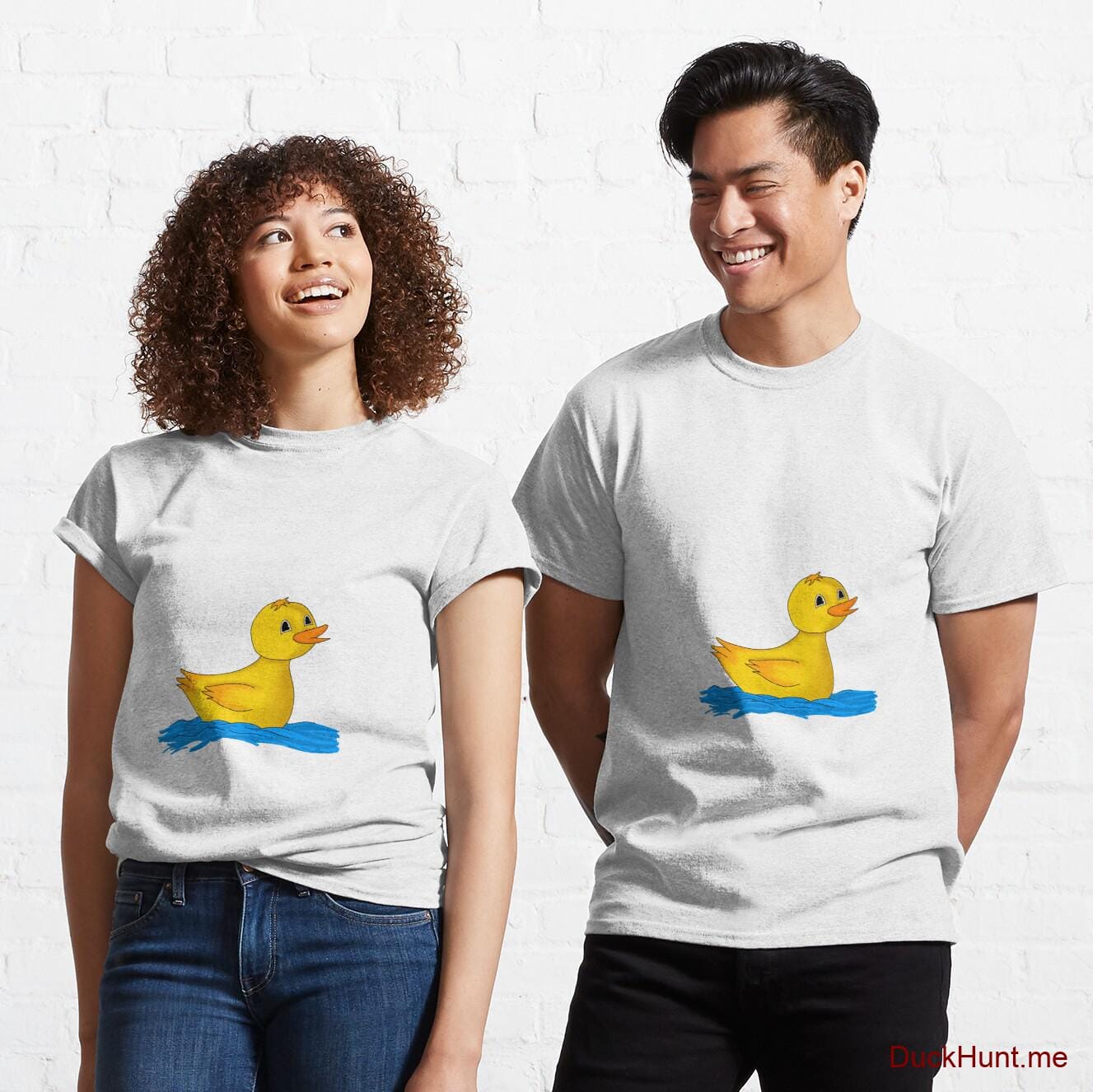 Plastic Duck White Classic T-Shirt (Front printed)