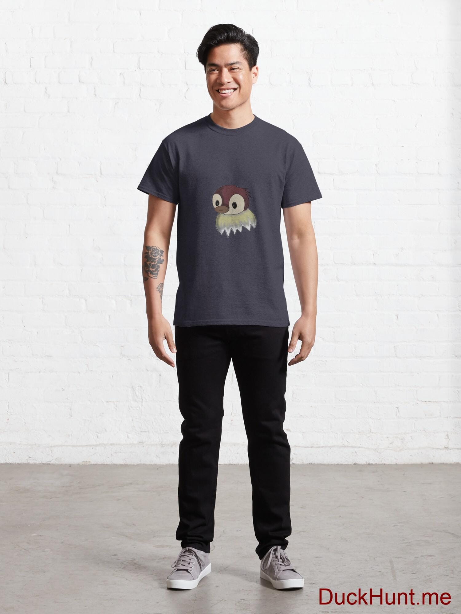 Ghost Duck (fogless) Navy Classic T-Shirt (Front printed) alternative image 6
