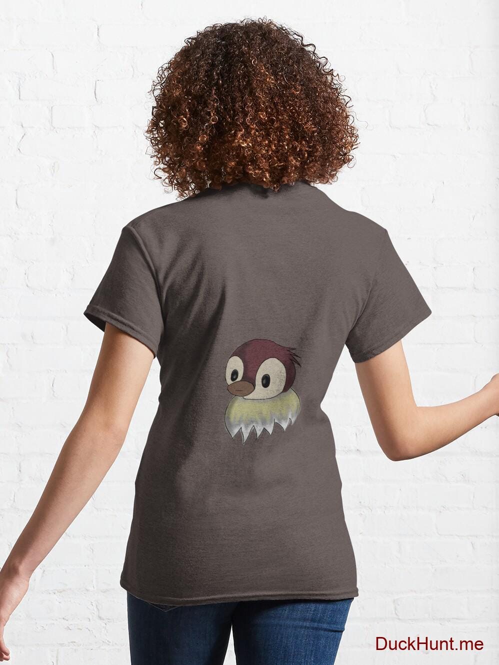 Ghost Duck (fogless) Dark Grey Classic T-Shirt (Back printed) alternative image 4