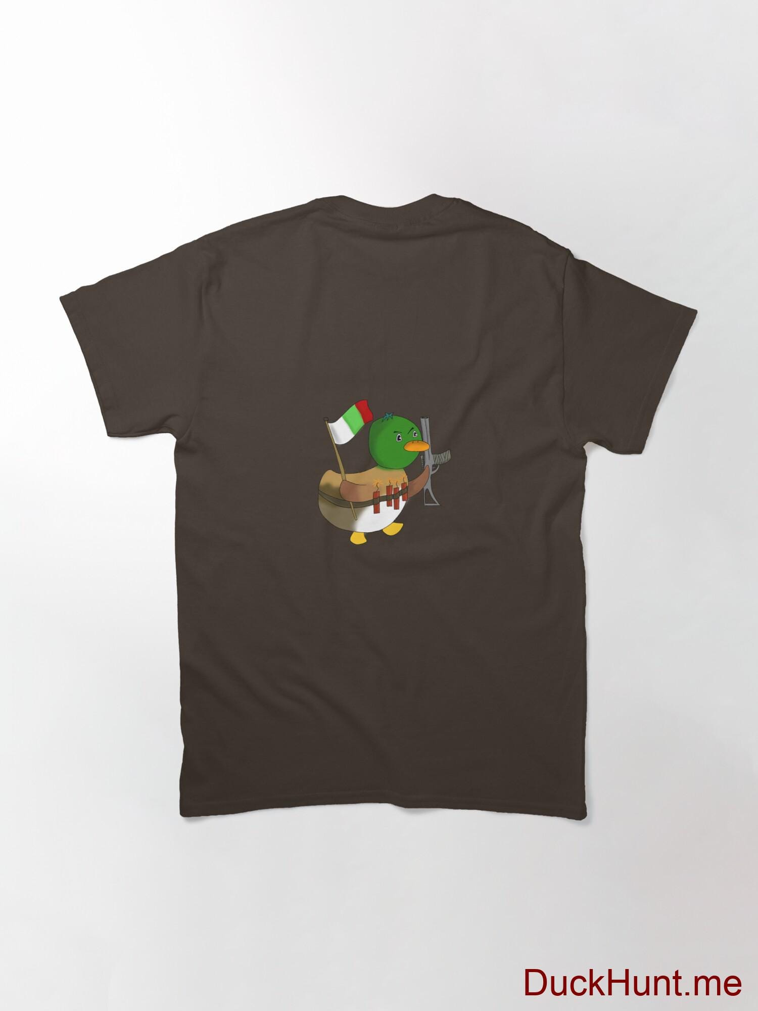 Kamikaze Duck Brown Classic T-Shirt (Back printed) alternative image 1