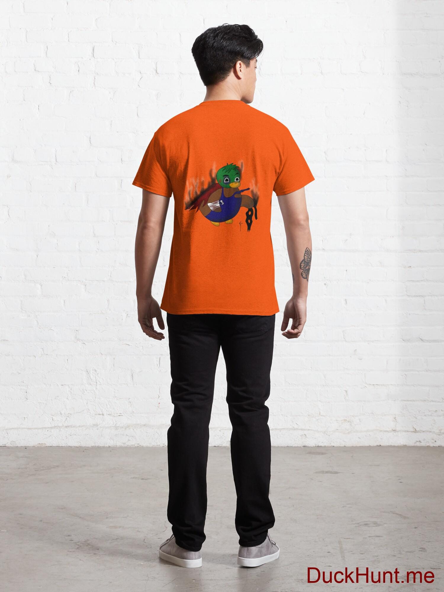 Dead Boss Duck (smoky) Orange Classic T-Shirt (Back printed) alternative image 3