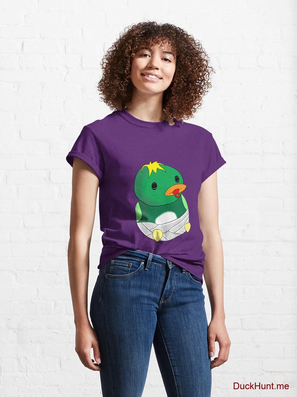 Baby duck Purple Classic T-Shirt (Front printed) alternative image 3