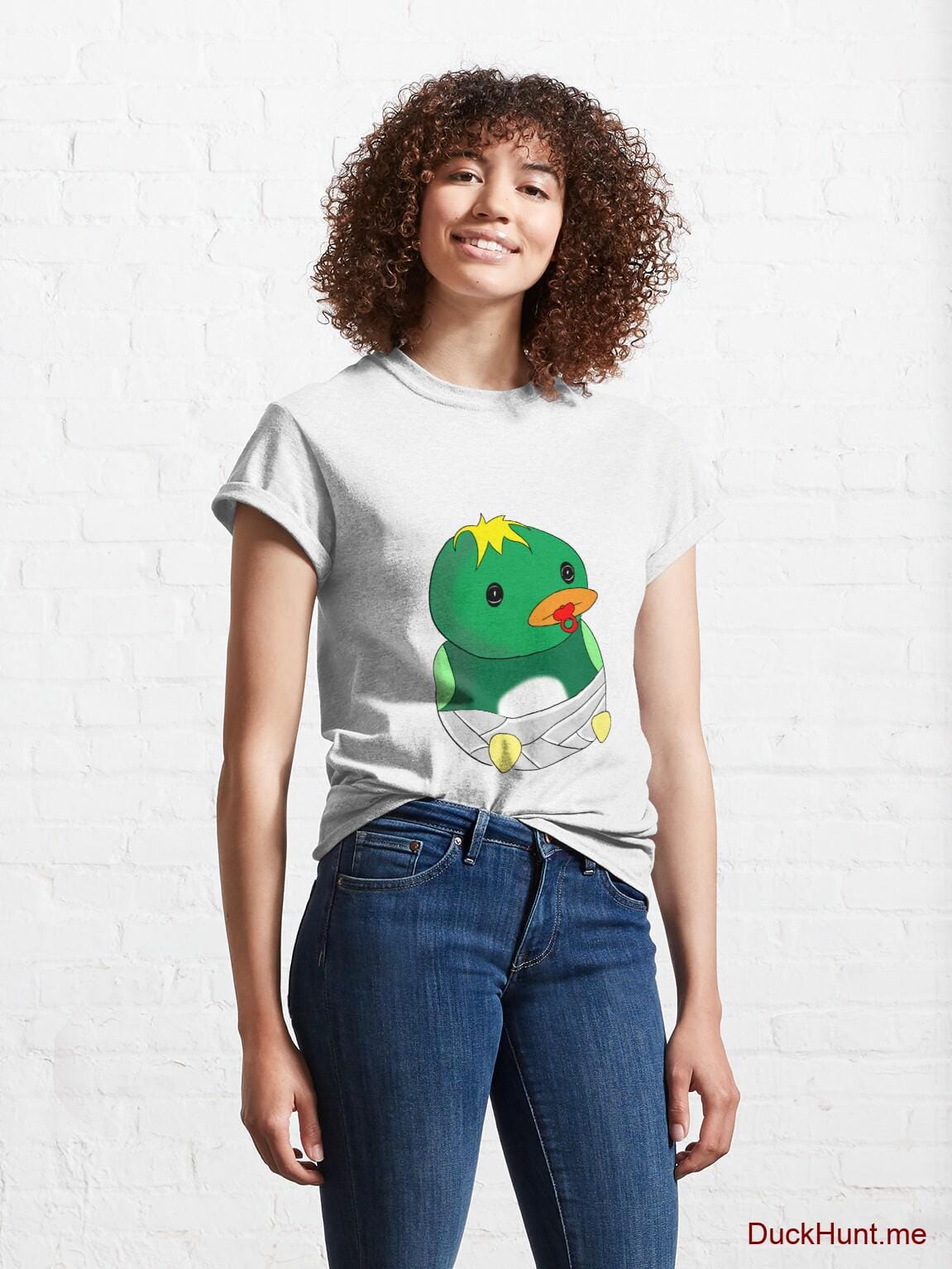 Baby duck White Classic T-Shirt (Front printed) alternative image 3