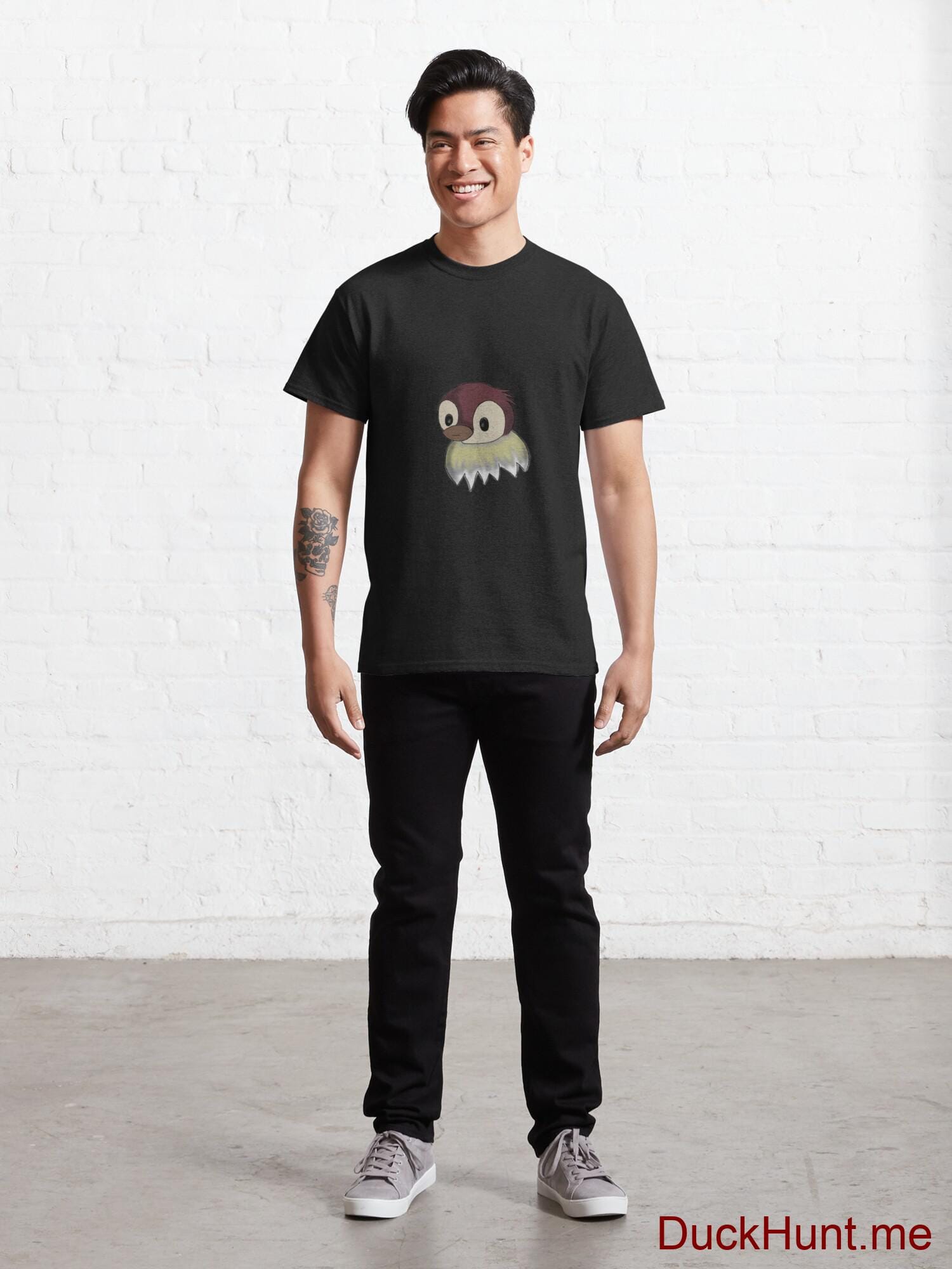 Ghost Duck (fogless) Black Classic T-Shirt (Front printed) alternative image 6