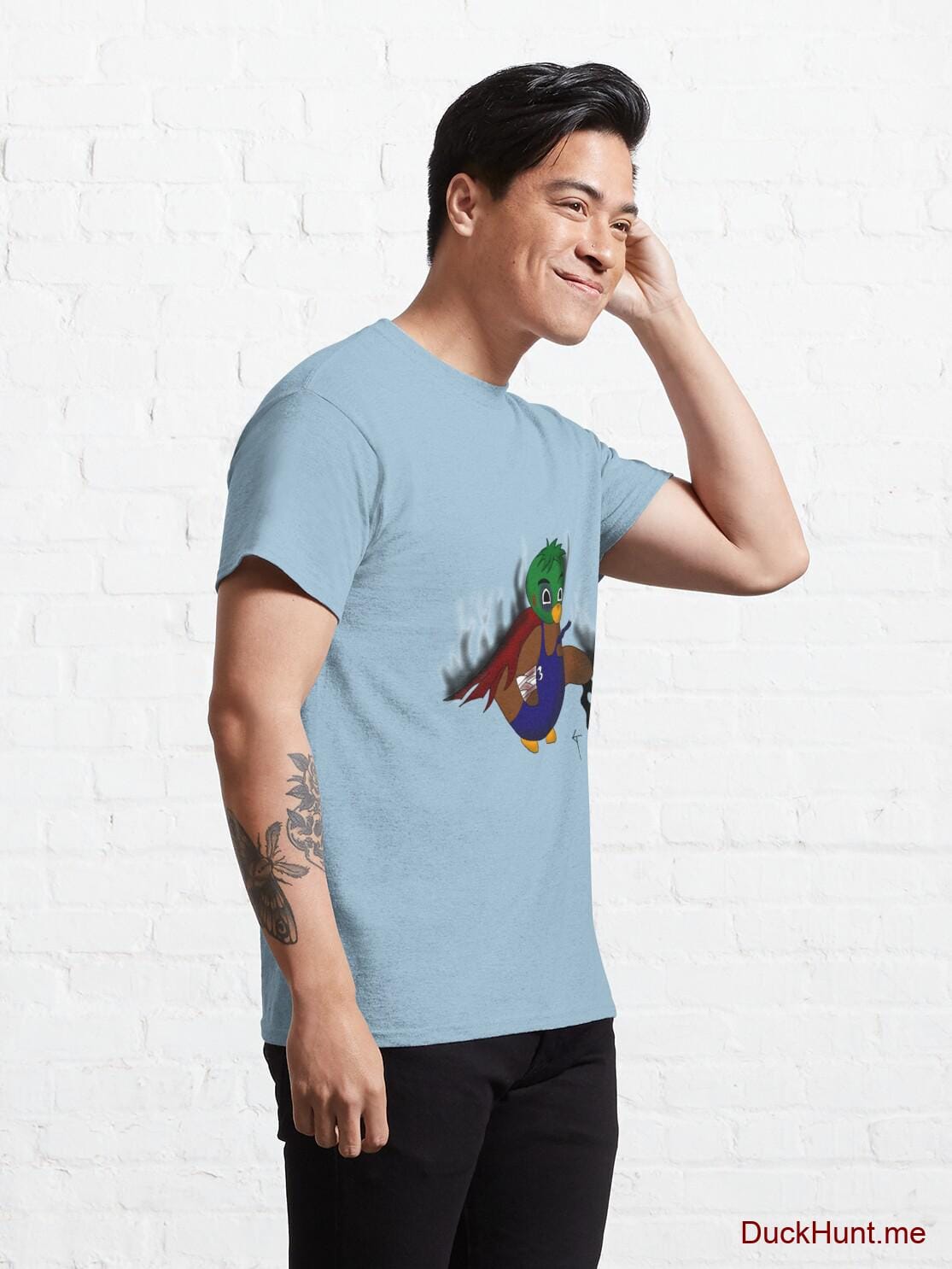 Dead Boss Duck (smoky) Light Blue Classic T-Shirt (Front printed) alternative image 4