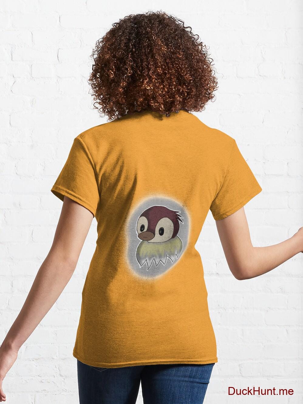 Ghost Duck (foggy) Gold Classic T-Shirt (Back printed) alternative image 4