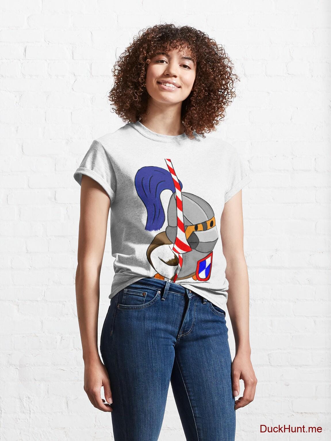 Armored Duck White Classic T-Shirt (Front printed) alternative image 3