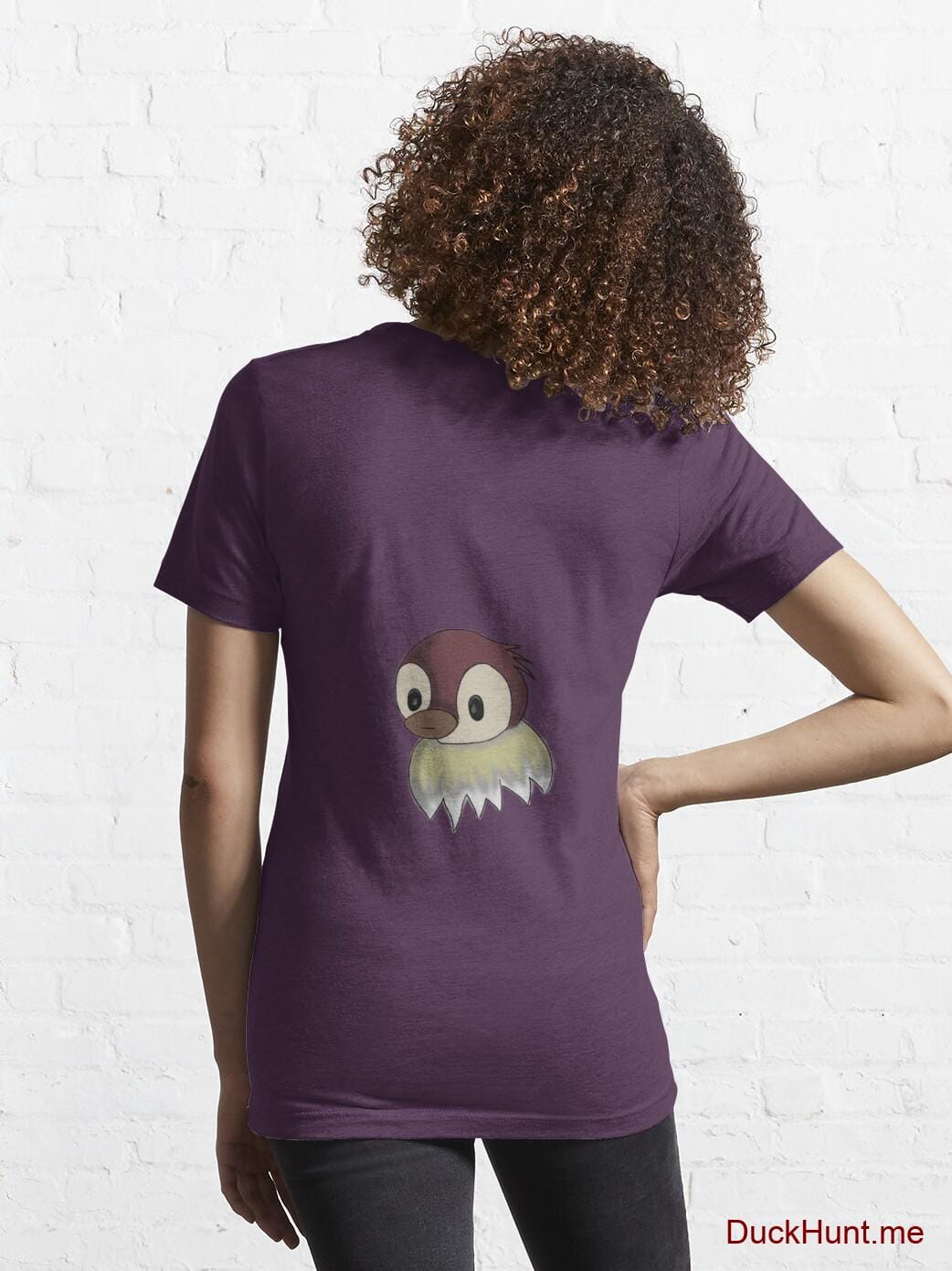 Ghost Duck (fogless) Eggplant Essential T-Shirt (Back printed) alternative image 4