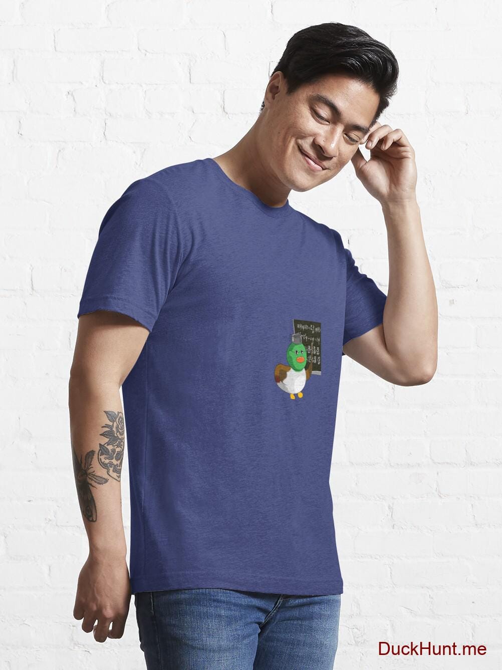 Prof Duck Blue Essential T-Shirt (Front printed) alternative image 6