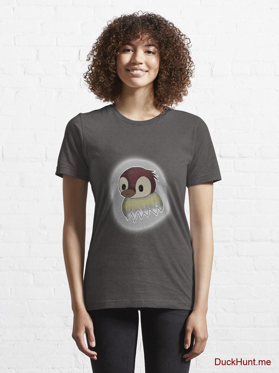 Ghost Duck (foggy) Charcoal Heather Essential T-Shirt (Front printed) alternative image 5