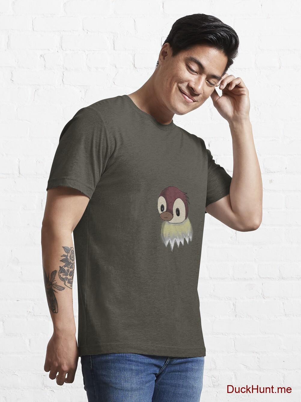Ghost Duck (fogless) Army Essential T-Shirt (Front printed) alternative image 6