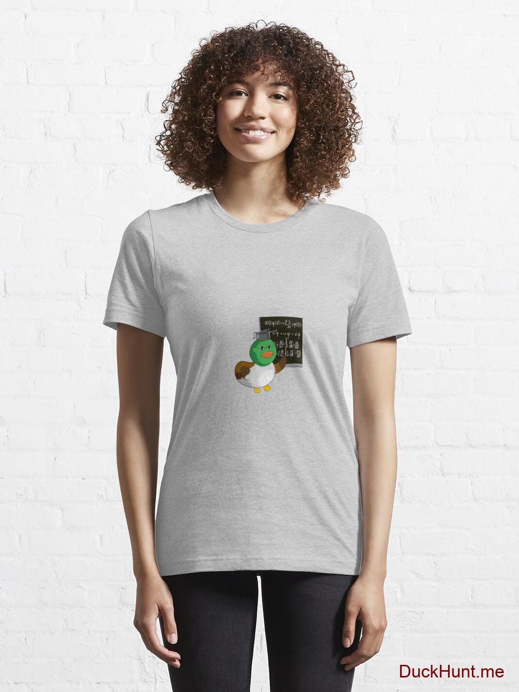 Prof Duck Heather Grey Essential T-Shirt (Front printed) alternative image 5