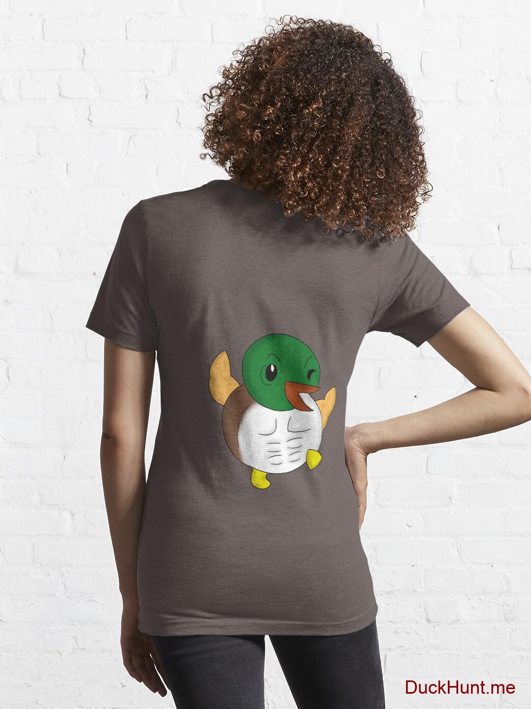 Super duck Dark Grey Essential T-Shirt (Back printed) alternative image 4