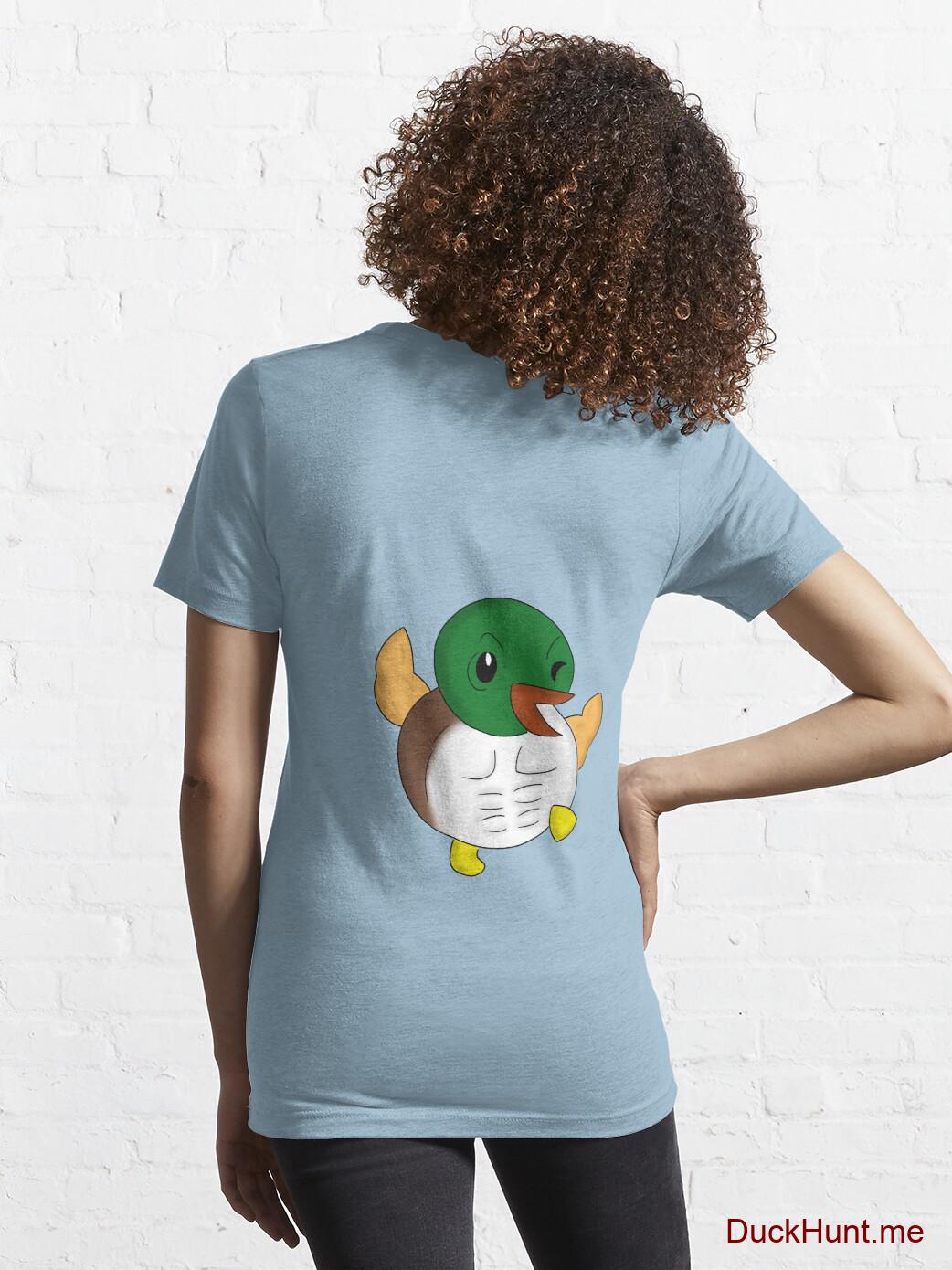 Super duck Light Blue Essential T-Shirt (Back printed) alternative image 4