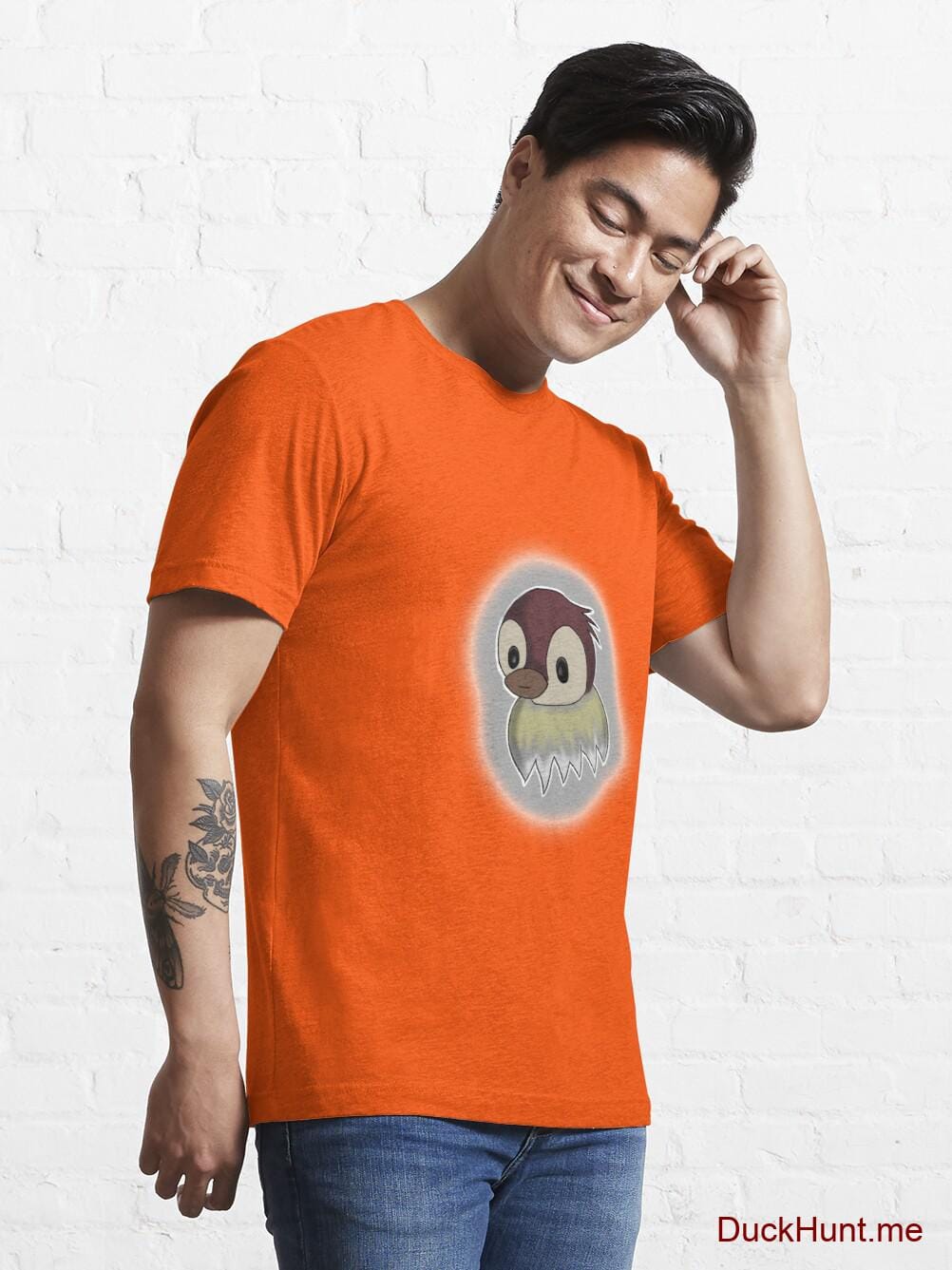 Ghost Duck (foggy) Orange Essential T-Shirt (Front printed) alternative image 6