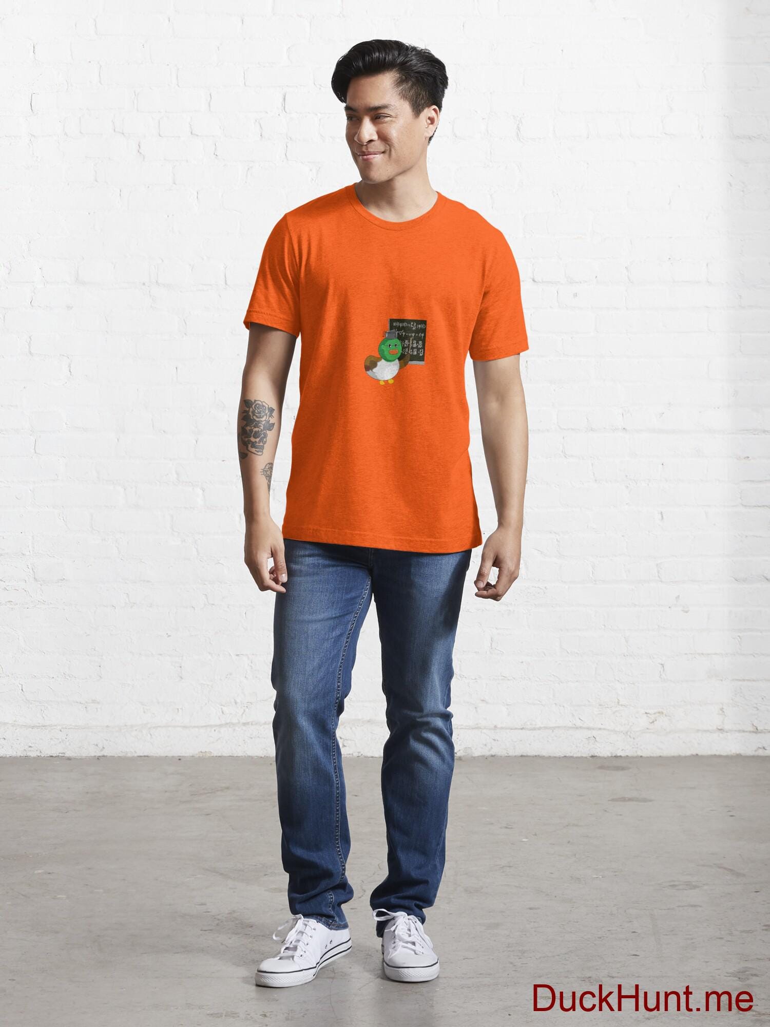 Prof Duck Orange Essential T-Shirt (Front printed) alternative image 4