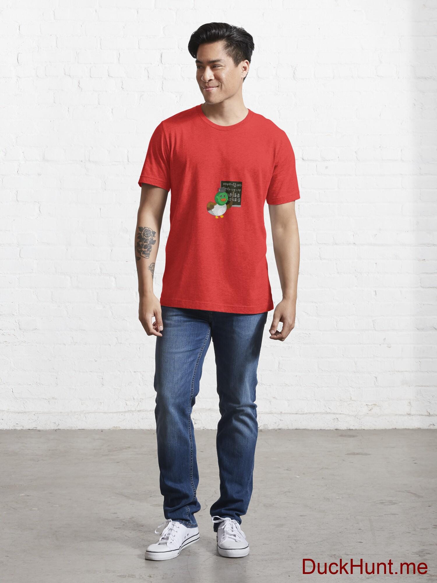 Prof Duck Red Essential T-Shirt (Front printed) alternative image 4