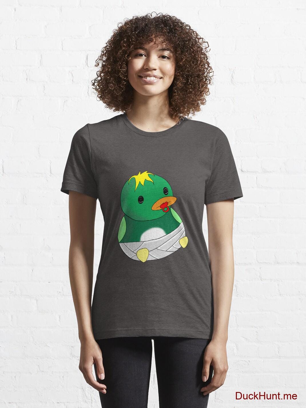 Baby duck Charcoal Heather Essential T-Shirt (Front printed) alternative image 5