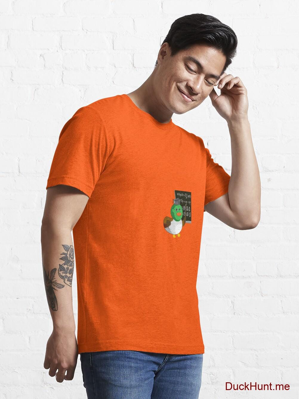 Prof Duck Orange Essential T-Shirt (Front printed) alternative image 6